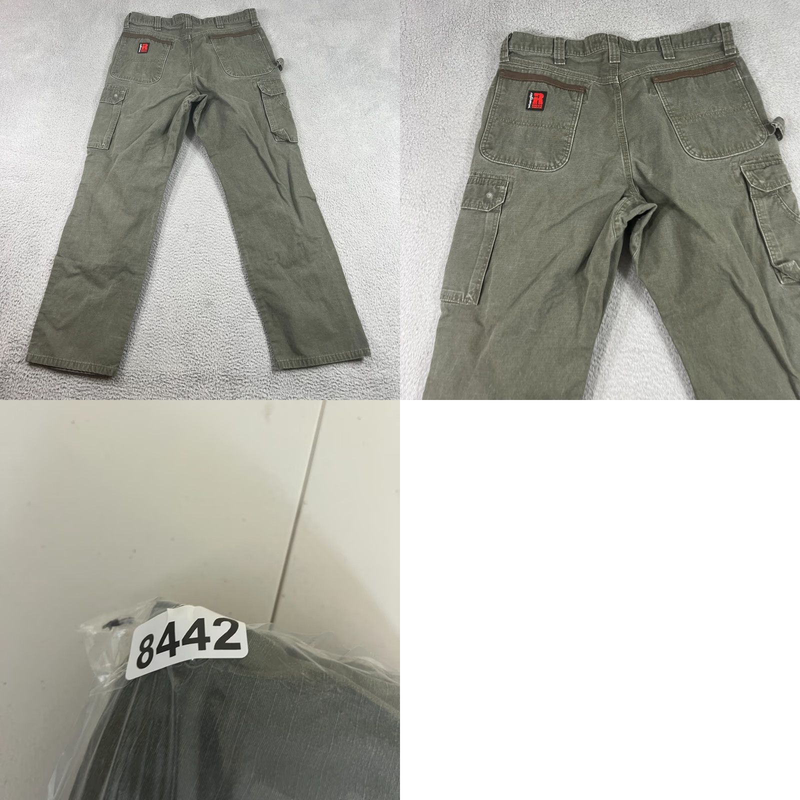 Wrangler VINTAGE Wrangler RIGGS Workwear Cargo Pants Pants 36 Regular Green 36x32 Distressed Mens Wrangler Riggs Workwear 90s Outdoor Workwear Size US 36 / EU 52 - 8 Thumbnail