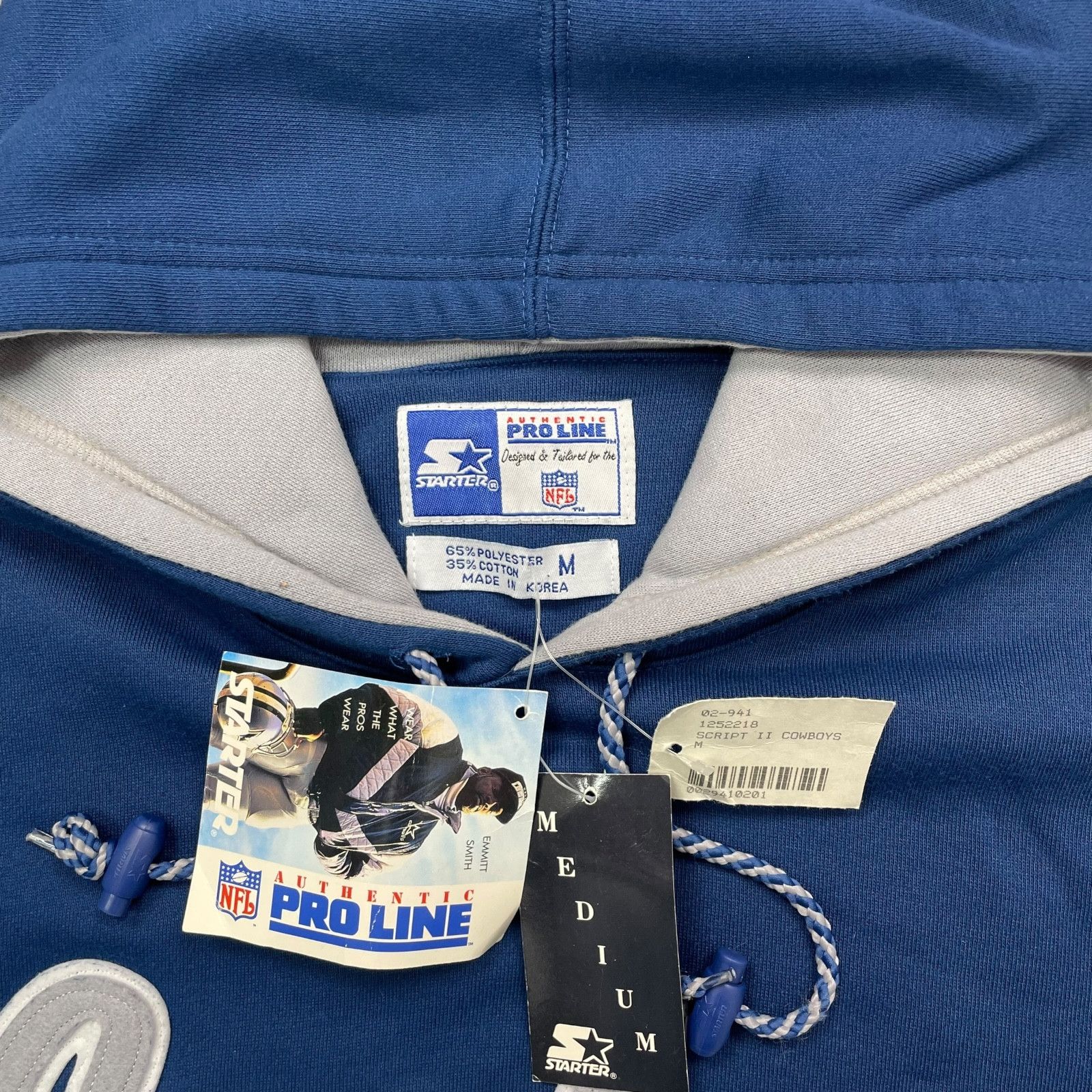 NFL DEADSTOCK VTG 90s DALLAS COWBOYS STARTER HOODIE SCRIPT LOGO Size US M / EU 48-50 / 2 - 5 Thumbnail