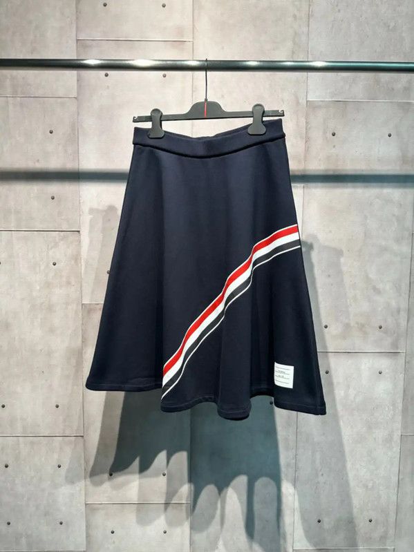 Thom Browne Thom Browne Navy Striped Cotton Short Skirt 0089 Size 26" / US 2 / IT 38 - 1 Thumbnail