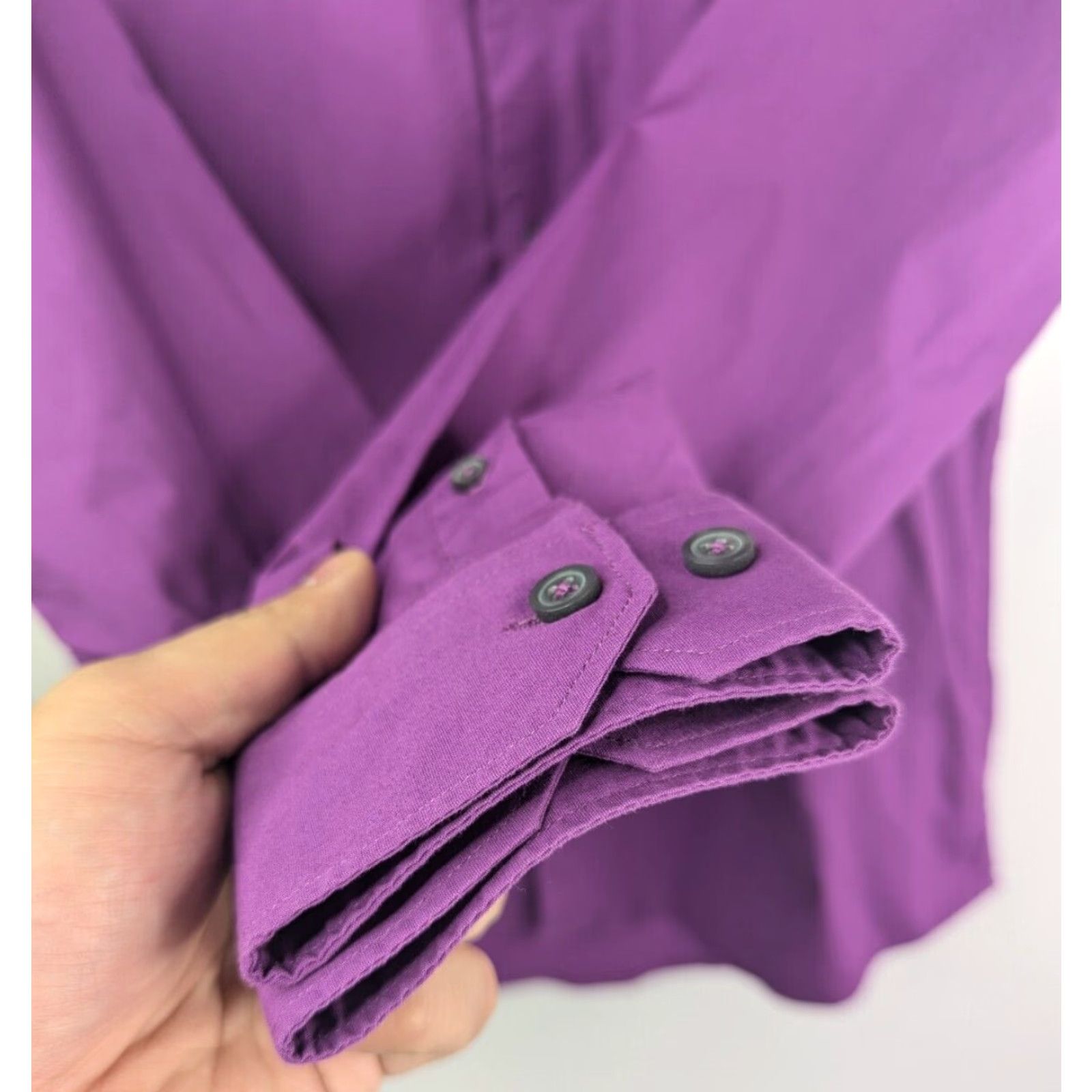 J Brand One Tough Brand OTB Shirt Men M 15/15.5 Purple Long Sleeve Button-Front Size US M / EU 48-50 / 2 - 3 Thumbnail