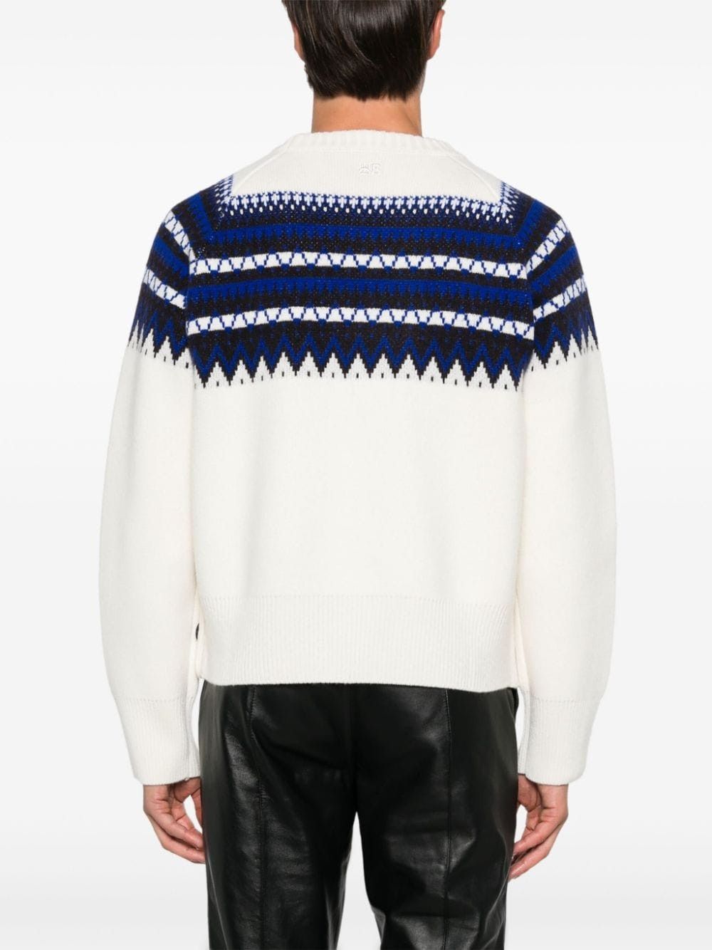 Wales Bonner o1mle0825 Unisex Mist Fair Isle Jumper in Multicolor Size US XL / EU 56 / 4 - 7 Thumbnail