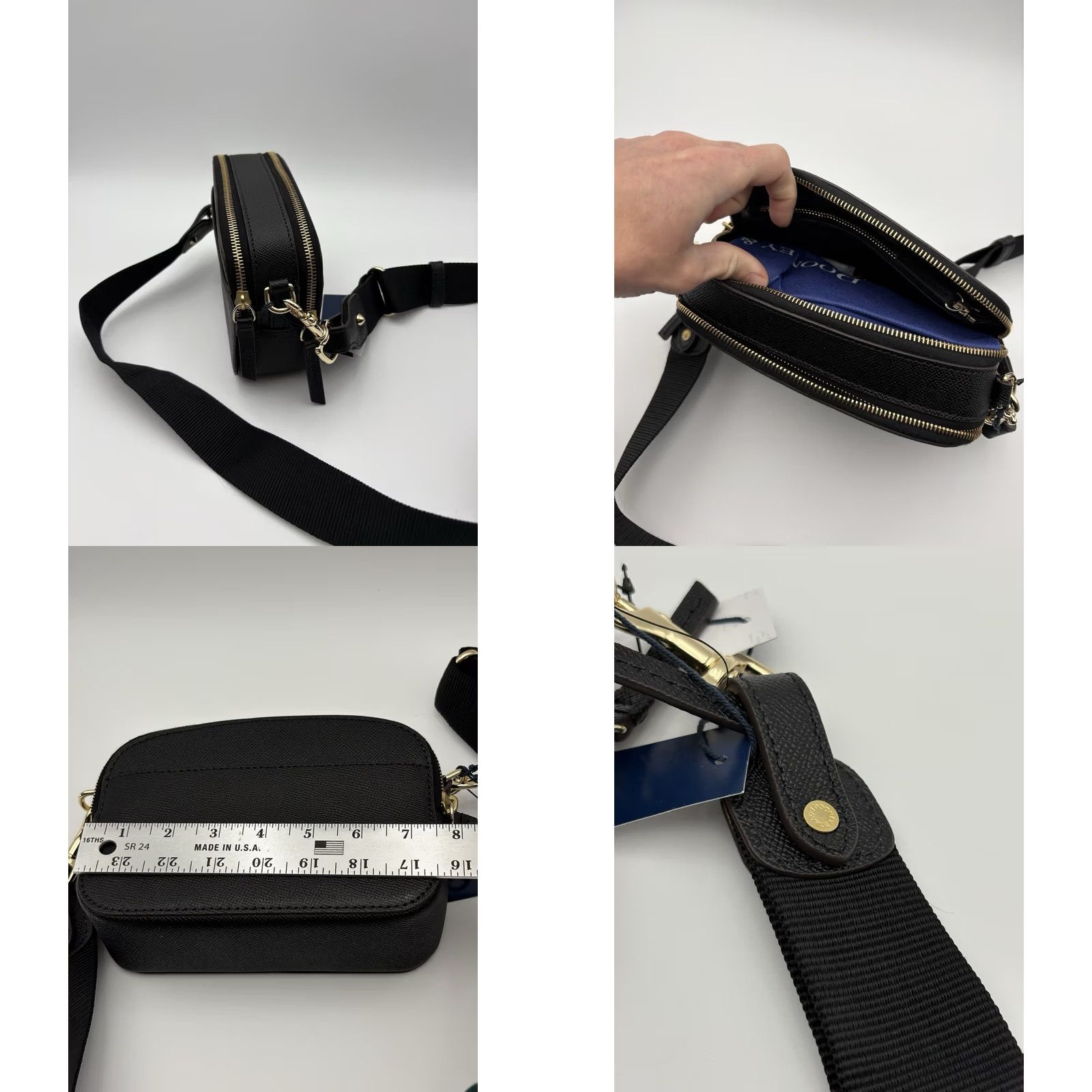 Dooney & Bourke Genuine Dooney & Bourke Ambler Crossbody Purse Leather Black Medium Women W/ Extra Bag NWT Size ONE SIZE - 8 Thumbnail