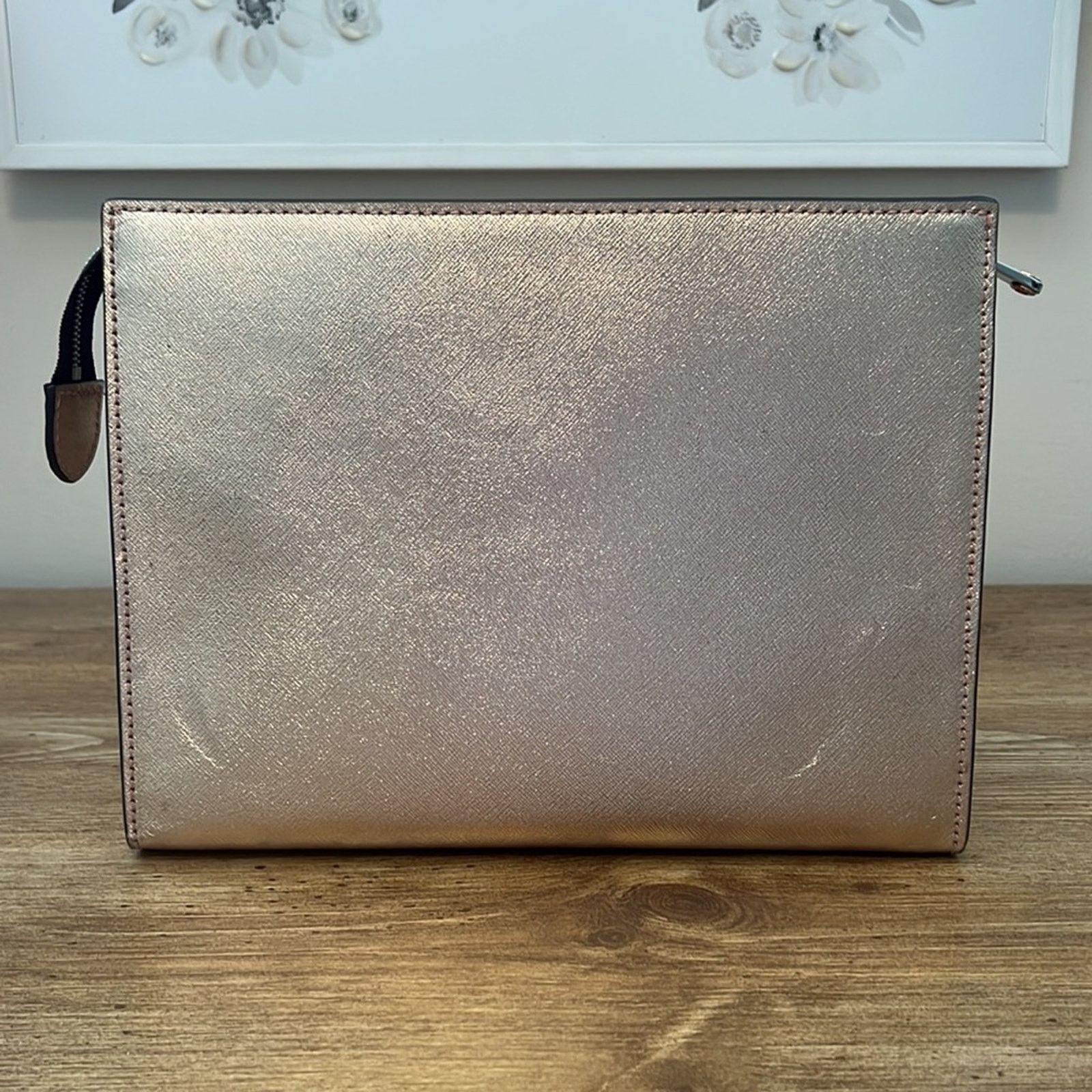 Henri Bendel Henri Bendel West 57th Cosmetic Clutch in Rose Gold Size ONE SIZE - 3 Thumbnail