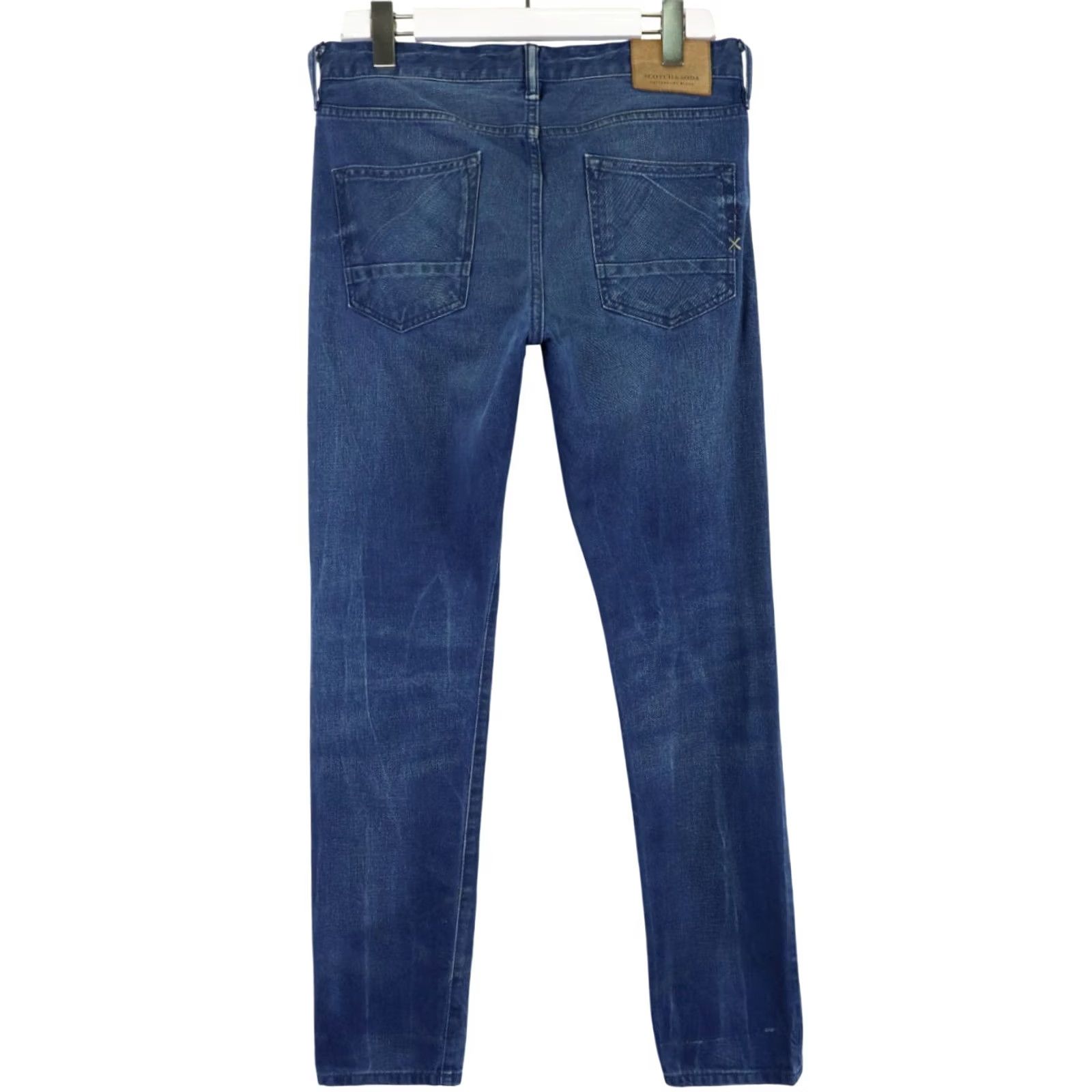 Scotch & Soda SCOTCH & SODA Ralston Jeans Men's Slim Blue Denim Whiskers Button Fly W30/L32 Size US 30 / EU 46 - 2 Thumbnail