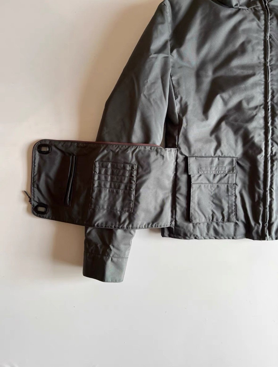 Miu Miu Miu Miu F/W1999 nylon & wool jacket Size US M / EU 48-50 / 2 - 3 Thumbnail