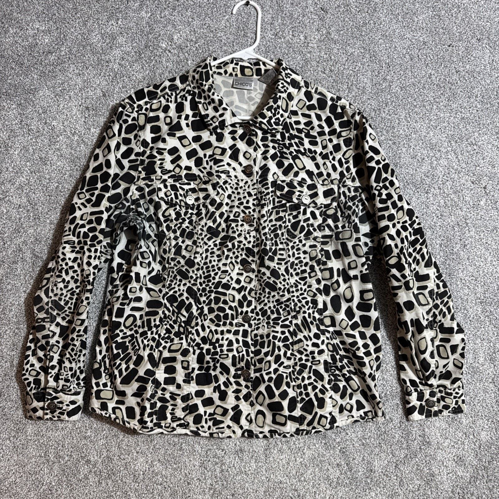 Chicos Chicos Blouse Womens 3 US XL Mob Wife Animal Print Retro Y2K Size XL / US 12-14 / IT 48-50 - 1 Thumbnail