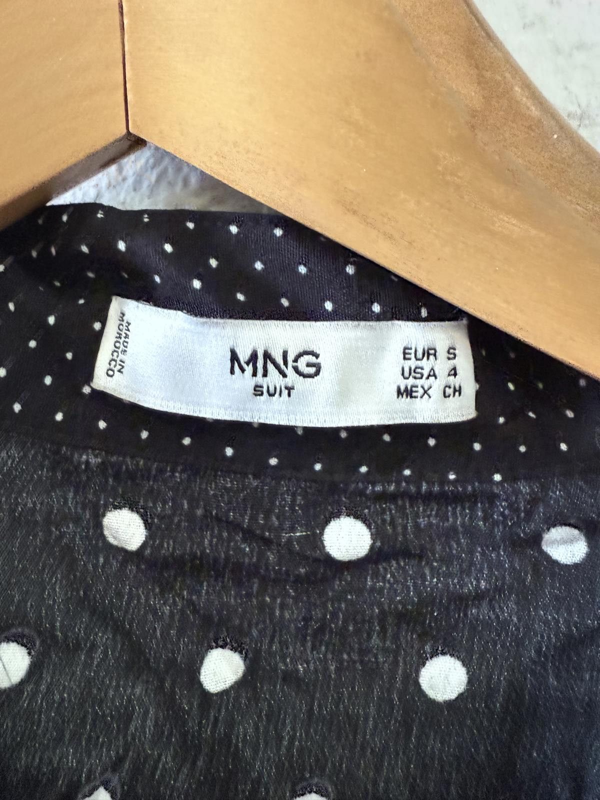 Designer MNG Suit Black Polka Dot Blouse Size S / US 4 / IT 40 - 3 Thumbnail