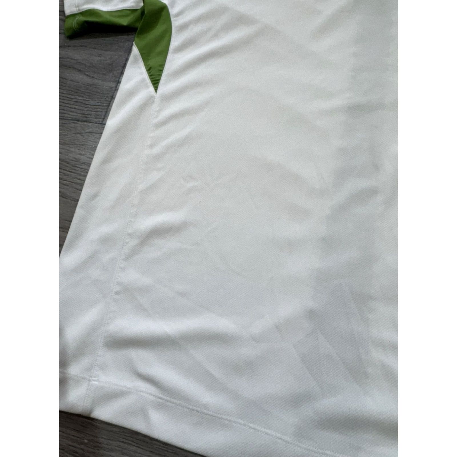 Nike VINTAGE Nike Tennis Polo Shirt White Green 335924-100 Federer Agassi Style Sz L Mens Shirt White Green Nike Tennis Polo 335924-100 Vintage L Mens Size US L / EU 52-54 / 3 - 6 Thumbnail