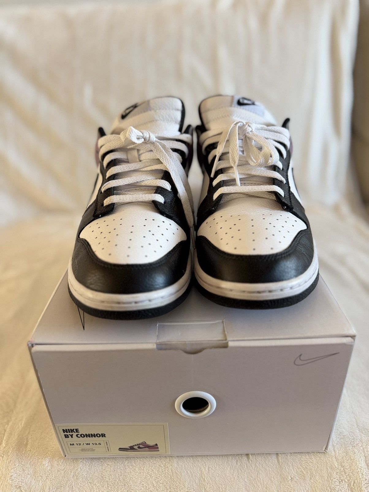 Nike Nike By You Dunk Low Light Purple Black White Men’s Size 12 Size US 12 / EU 45 - 6 Thumbnail