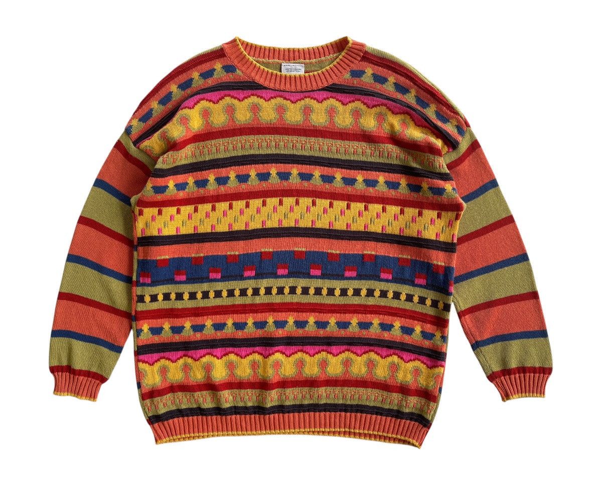 United Colors Of Benetton United Colors Of Benetton Multicolor Knit Sweater Oversize Size M / US 6-8 / IT 42-44 - 3 Thumbnail