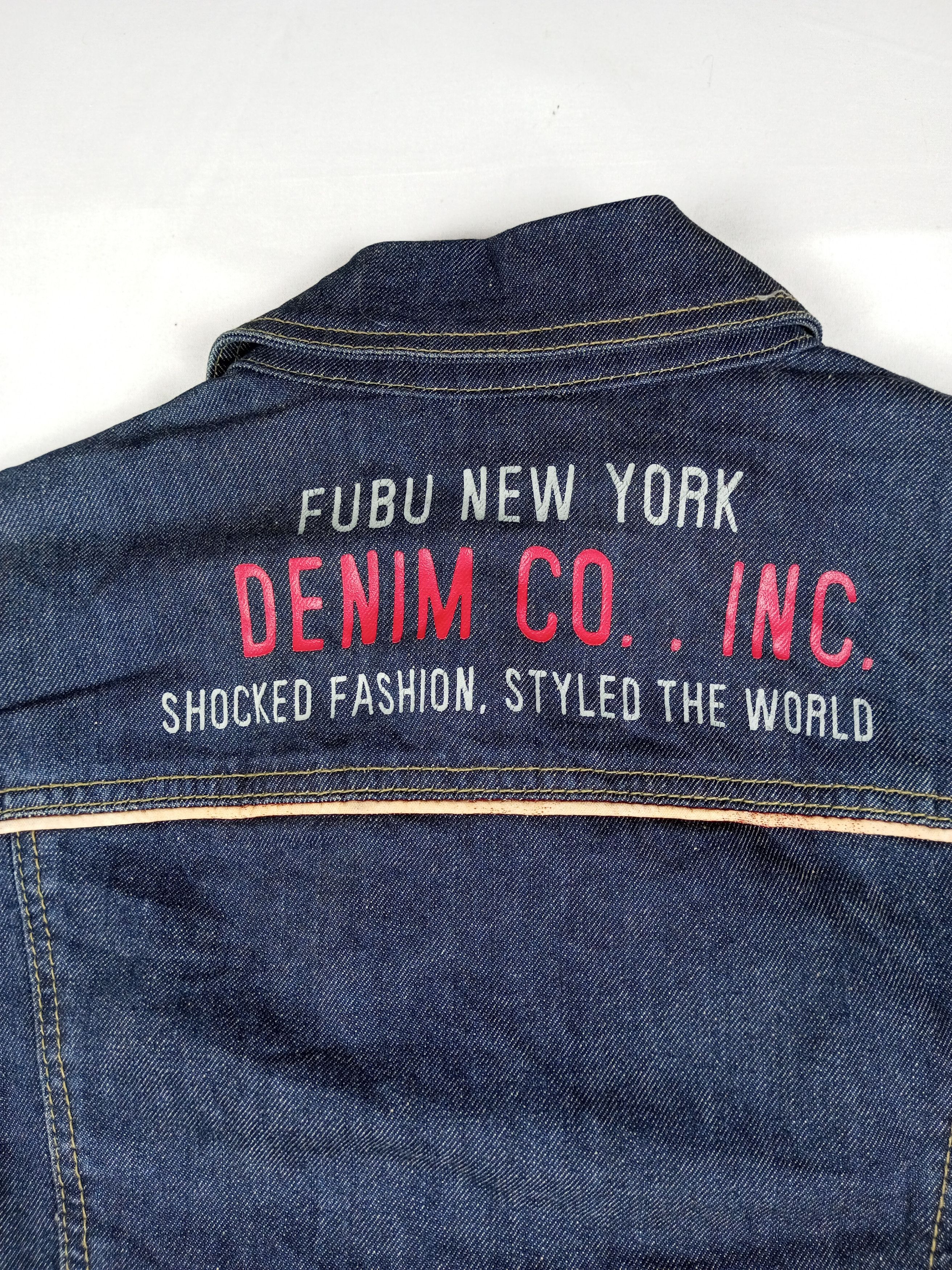 Fubu 🎤 RARE VTG FUBU NEW YORK DENIM JACKET Size M / US 6-8 / IT 42-44 - 14 Thumbnail