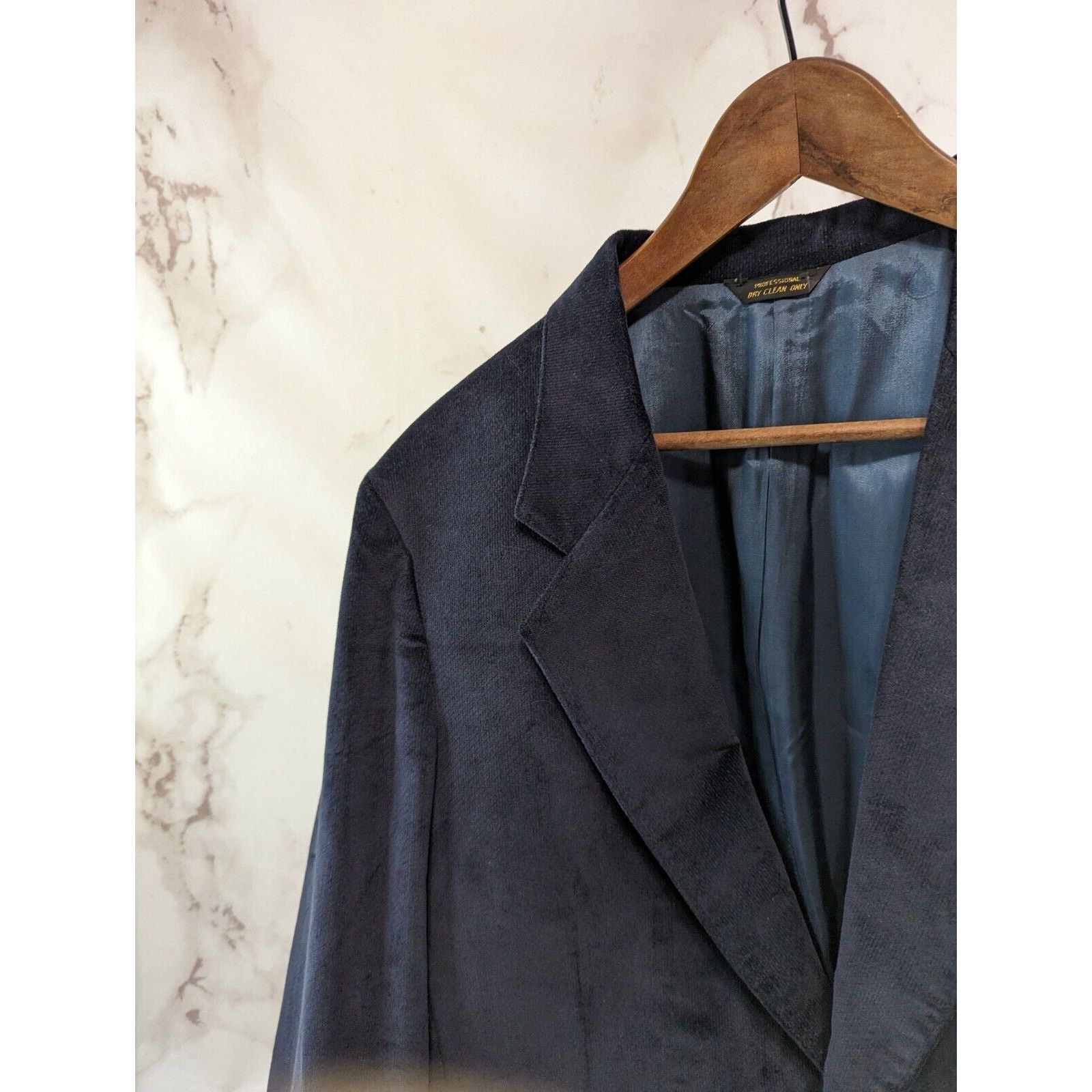 Levi's Vintage Levis Blazer Mens 42R Large Navy Blue Jacket Velvet Size 42R - 2 Thumbnail
