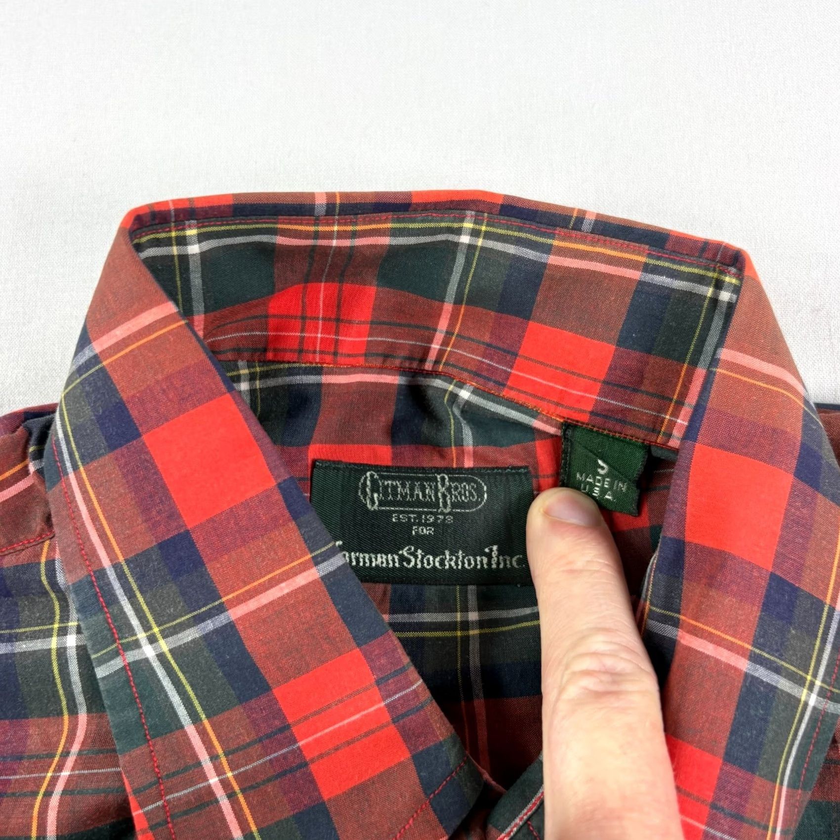 Vintage Gitman Bros Shirt Mens Small Red Plaid Button Up Long Sleeve USA Made Size US S / EU 44-46 / 1 - 4 Thumbnail