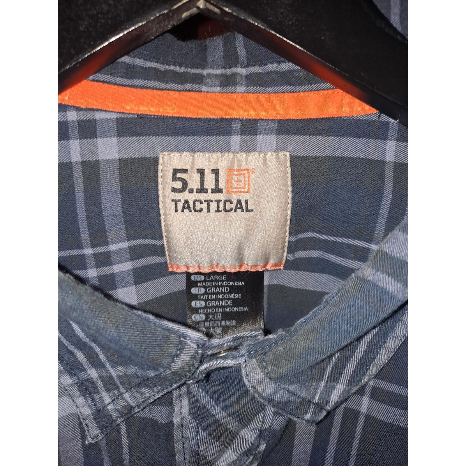 Other 511 Tactical Blue and Gray Snap Up Long Sleeve Shirt Size La Size US L / EU 52-54 / 3 - 3 Thumbnail