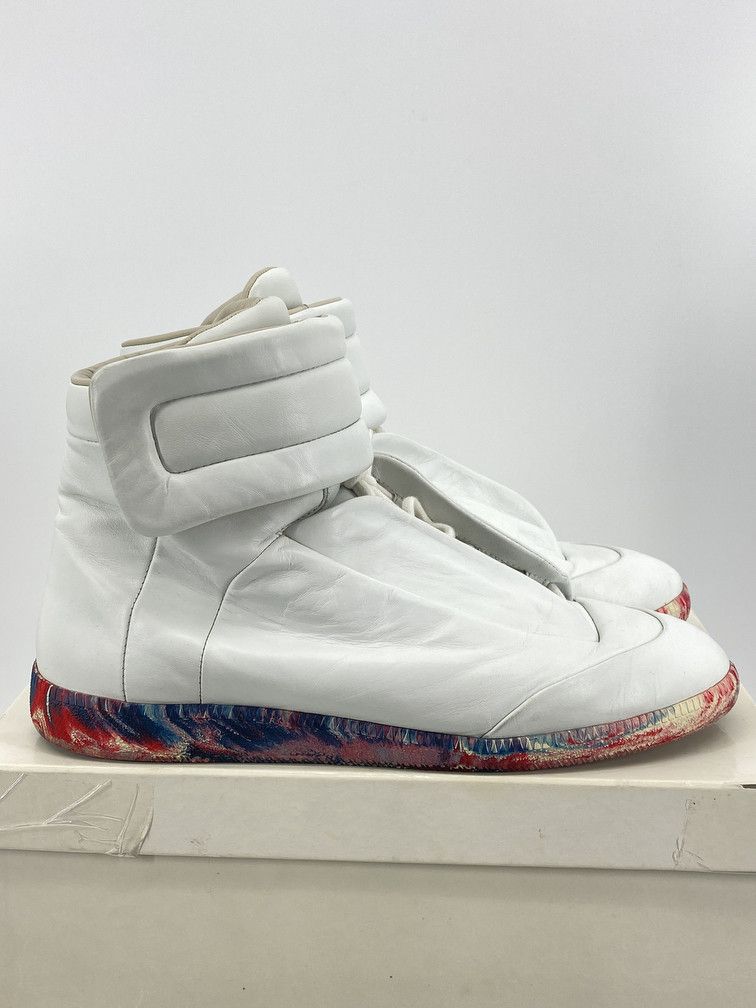 Pre-owned Maison Margiela Future Hi Top White Marble Sole Shoes