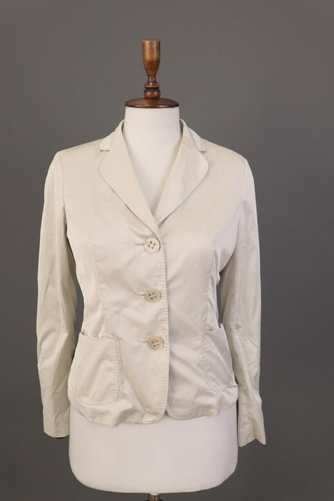 Designer Max Mara Cream Cupri Jacket Size I 40 / USA 6 / GB 8 Size M / US 6-8 / IT 42-44 - 1 Thumbnail