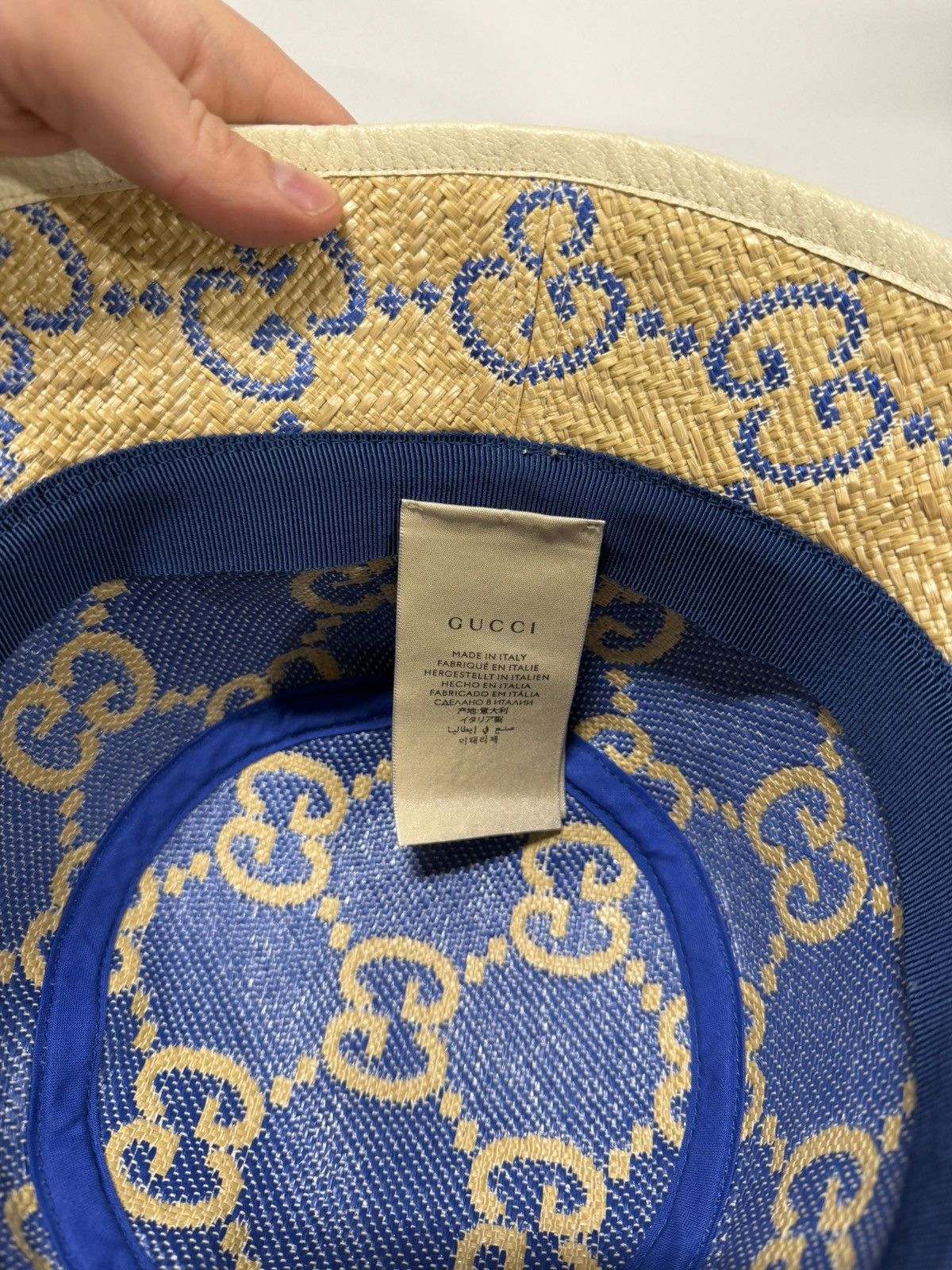Gucci Gucci Raffia GG Bucket Hat NEW 750$ Size M Size ONE SIZE - 3 Thumbnail