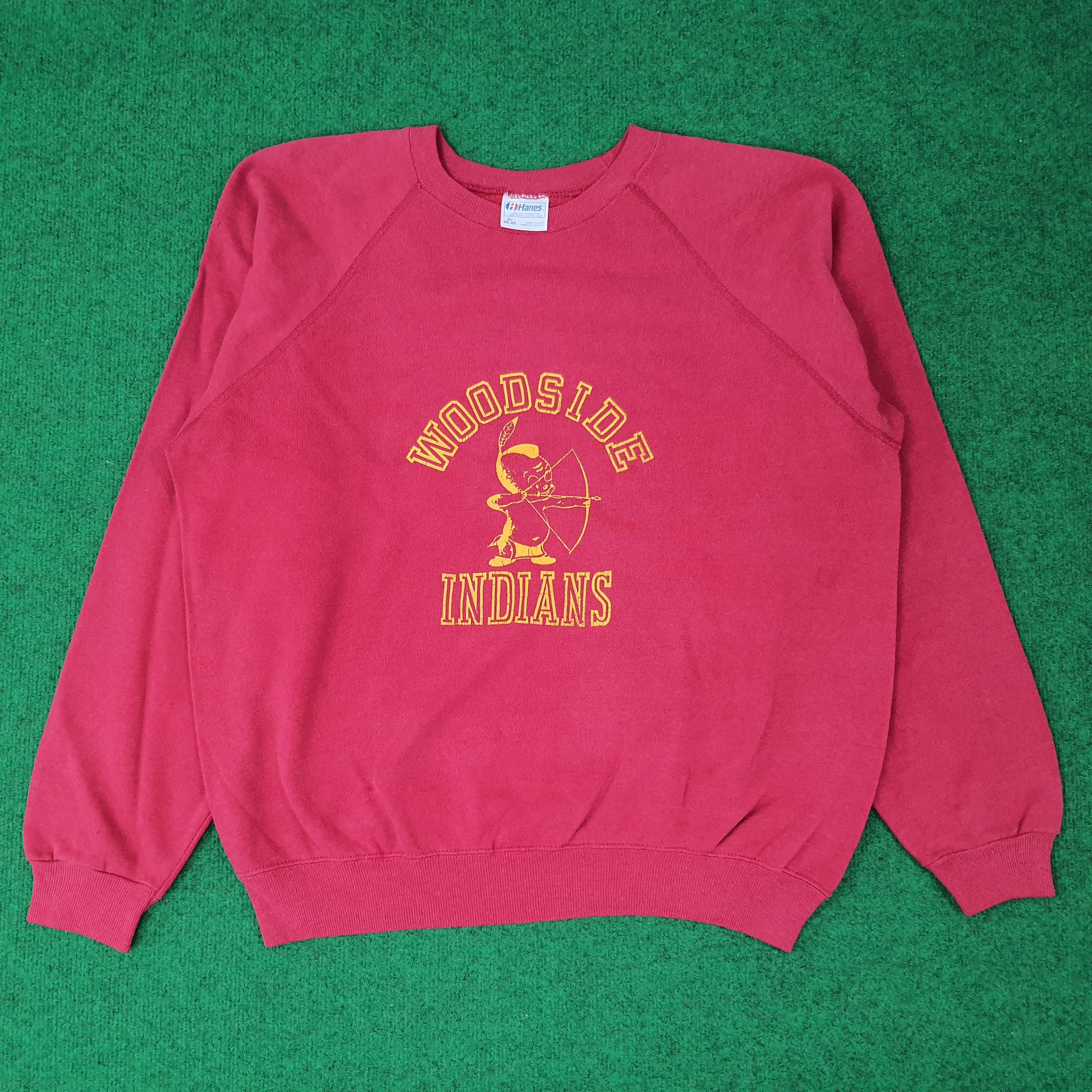 Hanes Vintage Woodside Indians Sweatshirt C264N24 Size US L / EU 52-54 / 3 - 1 Thumbnail
