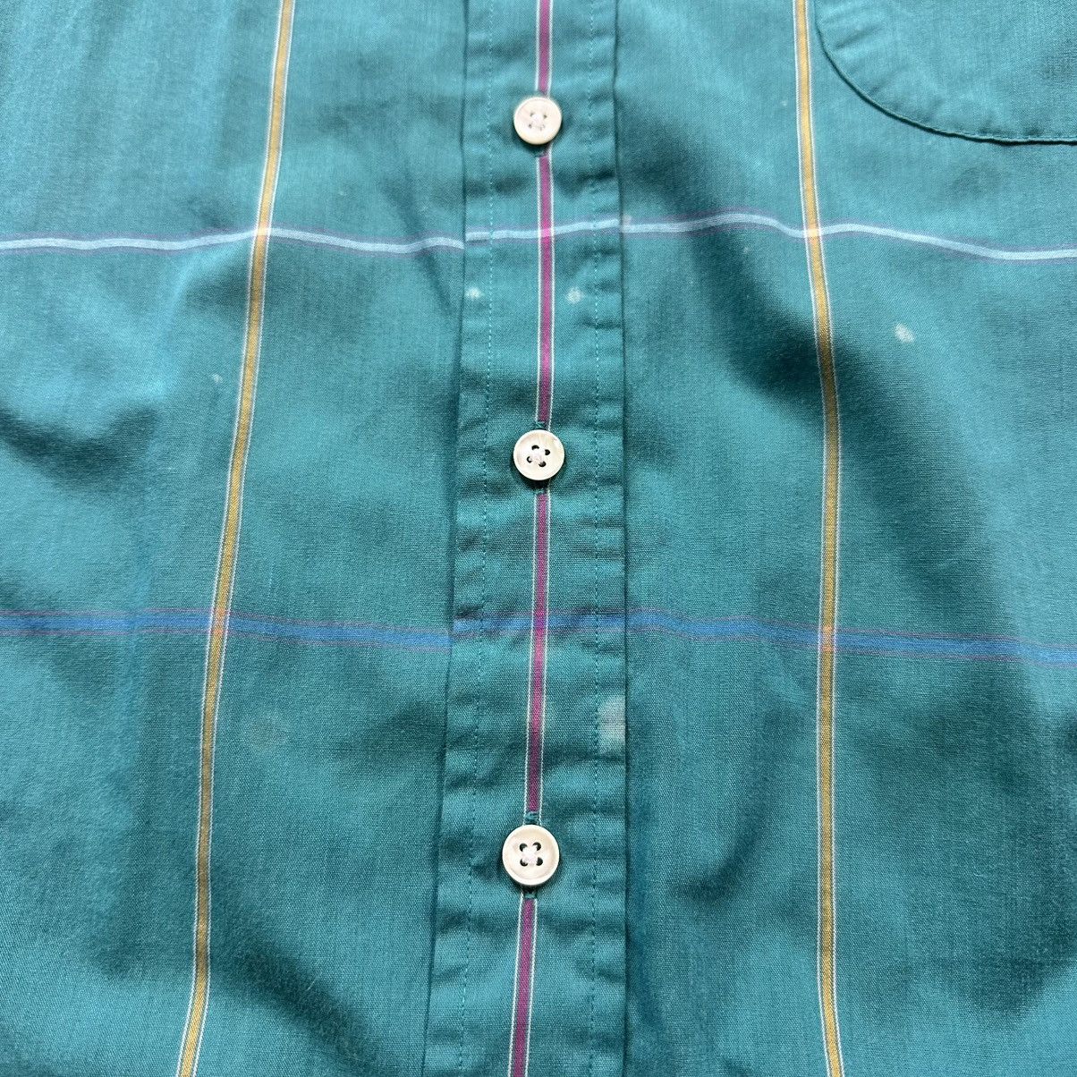 Christian Dior Monsieur Vintage 90s Christian Dior Turquoise Short Sleeve Button Up Size US L / EU 52-54 / 3 - 5 Thumbnail