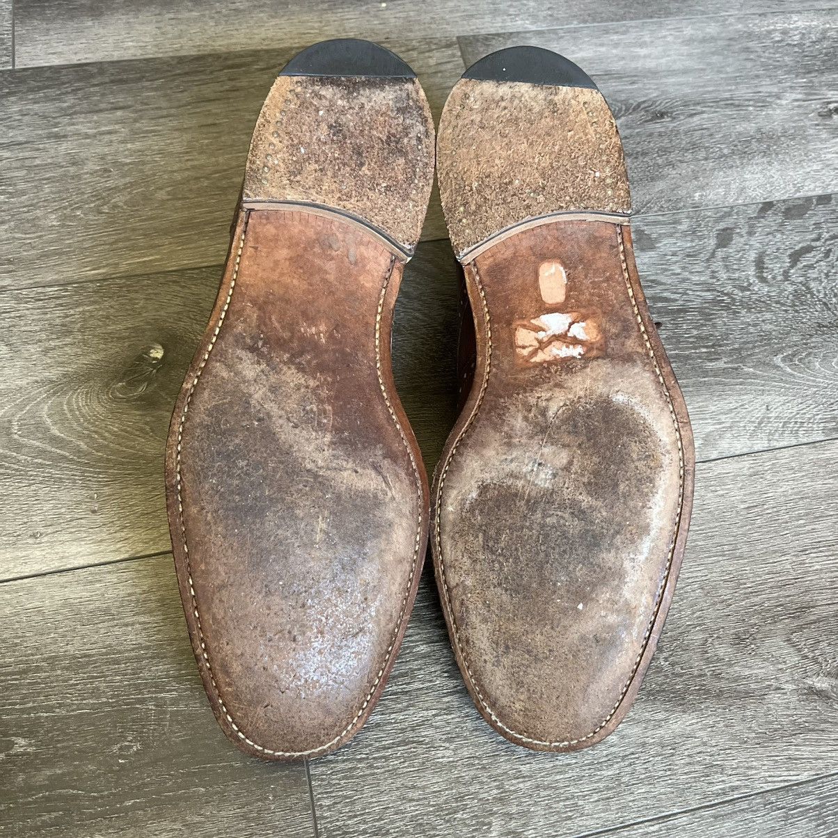 Vintage Vintage 1990s Steed Ambassador Leather Wingtip Loafers Shoes Size US 12 / EU 45 - 5 Thumbnail
