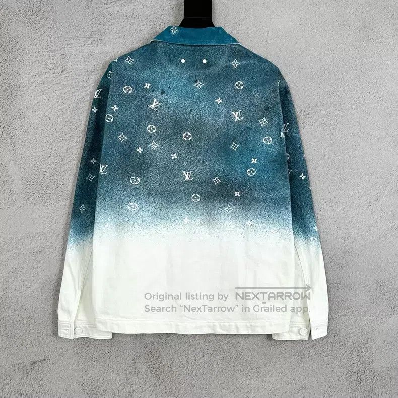 Louis Vuitton Louis Vuitton Starry Sky Gradient Full Print Denim Jacket Size US M / EU 48-50 / 2 - 2 Thumbnail