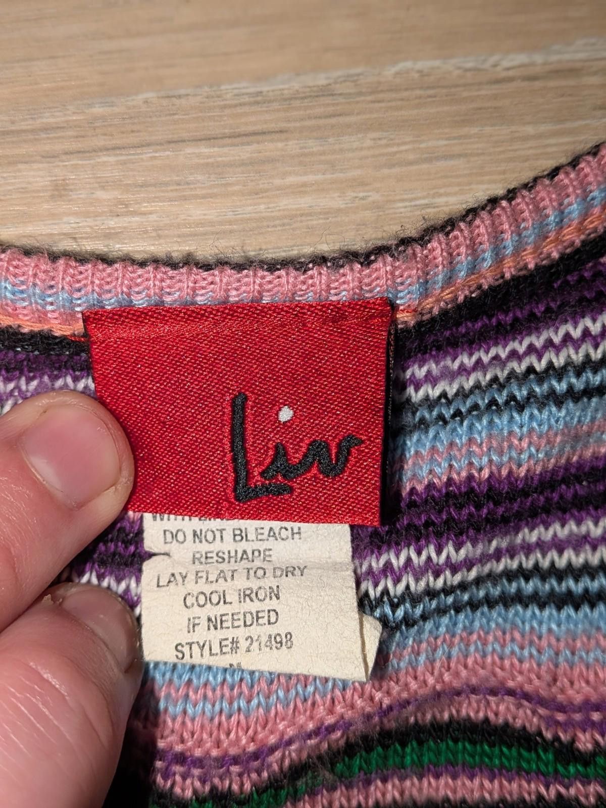 Live Mechanics VTG Y2K LIV Boho Multicolored Striped Crochet Mini Dress M Size M / US 6-8 / IT 42-44 - 7 Thumbnail