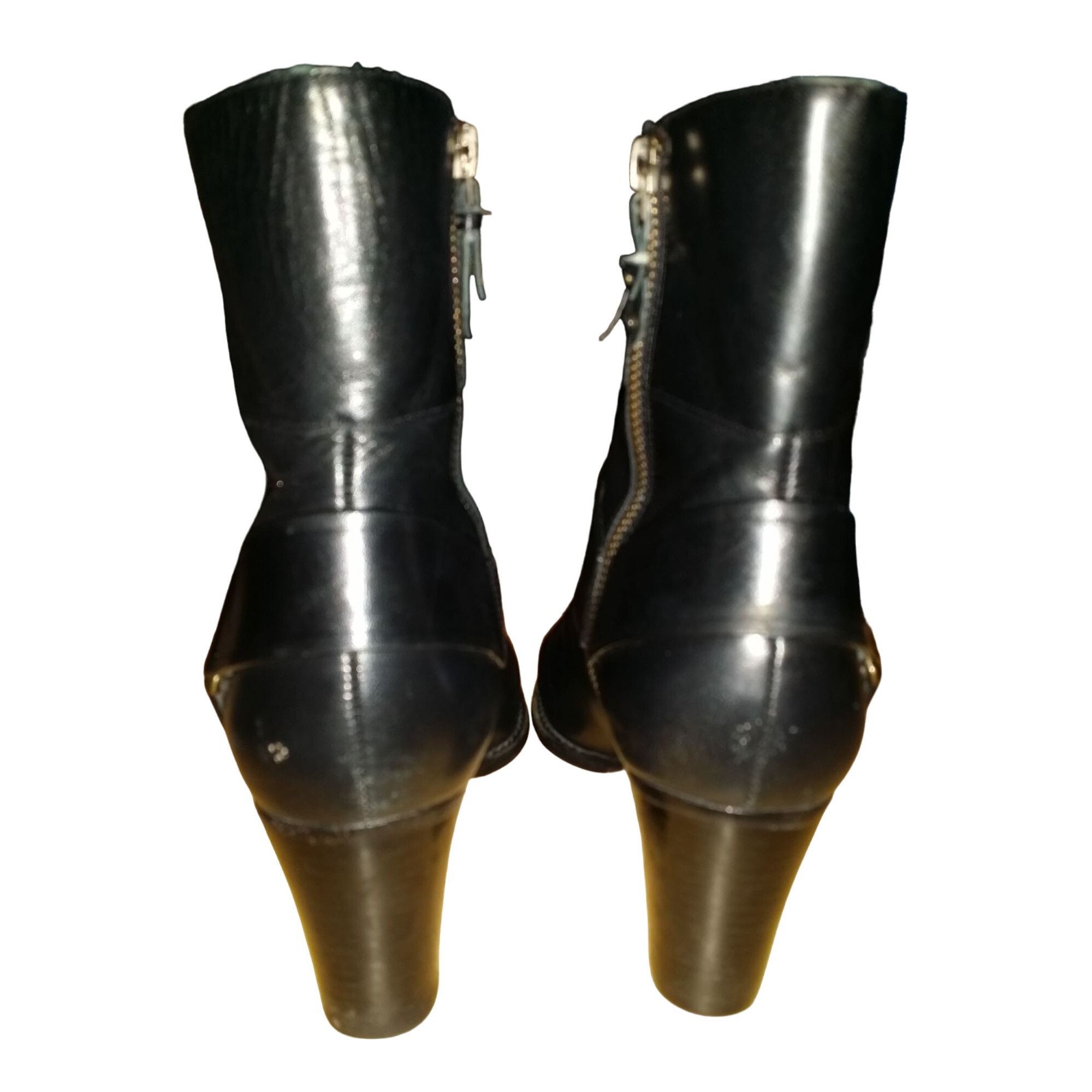 Cole Haan Cole Haan AA Ankle Boots Women Sz 7.5 B Black Leather Block Size US 7.5 / IT 37.5 - 4 Thumbnail