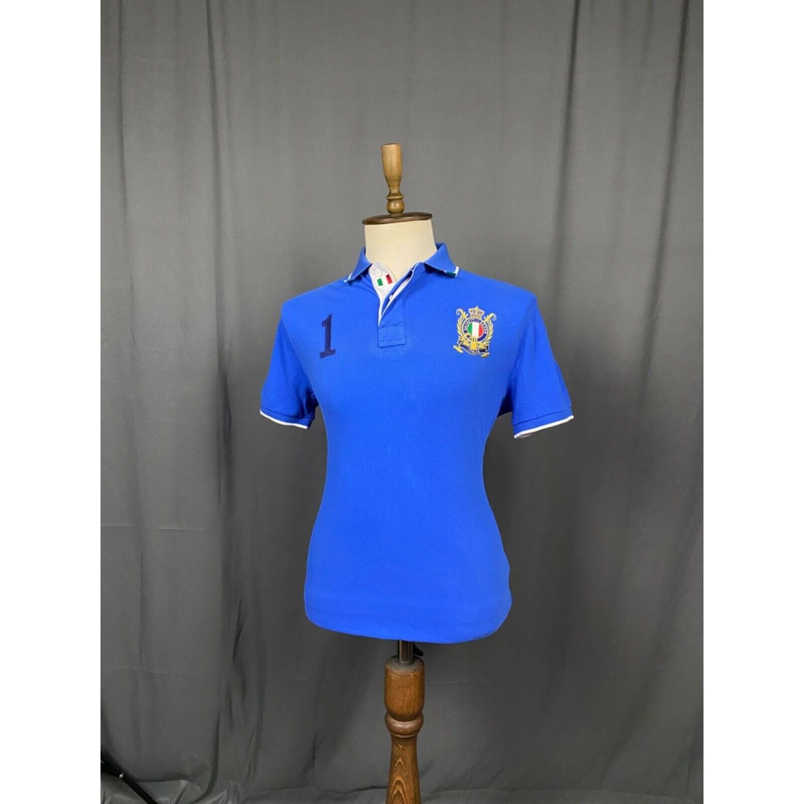 Hackett Hackett "Italia" Big Logo Men's Blue Polo T-Shirt Size M Size US M / EU 48-50 / 2 - 4 Thumbnail