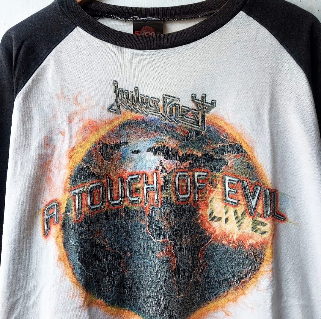 Vintage Early 2000's Judas Priest A Touch Of Evil Raglan