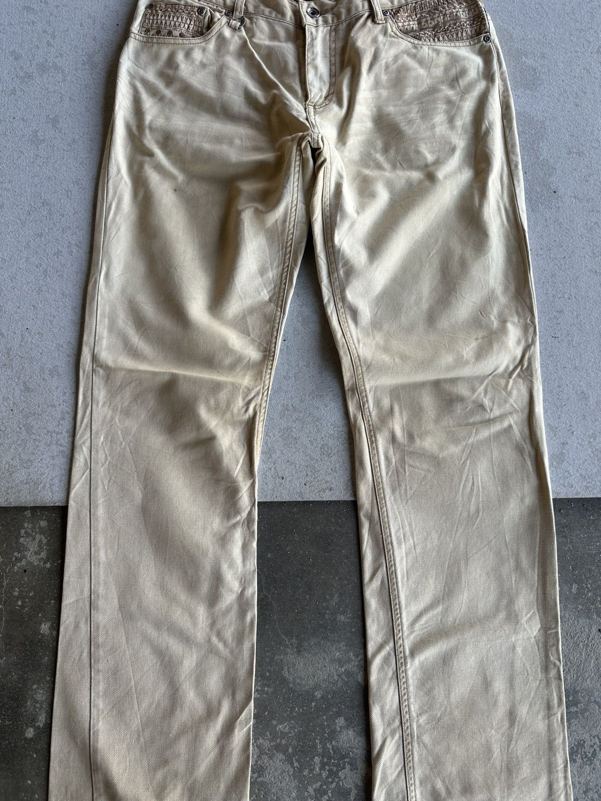 semanticdesign HEAT🔥🔥Vintage SEMATIC DESIGN Jeans Skulls Embroidery Pants Size US 33 - 3 Thumbnail