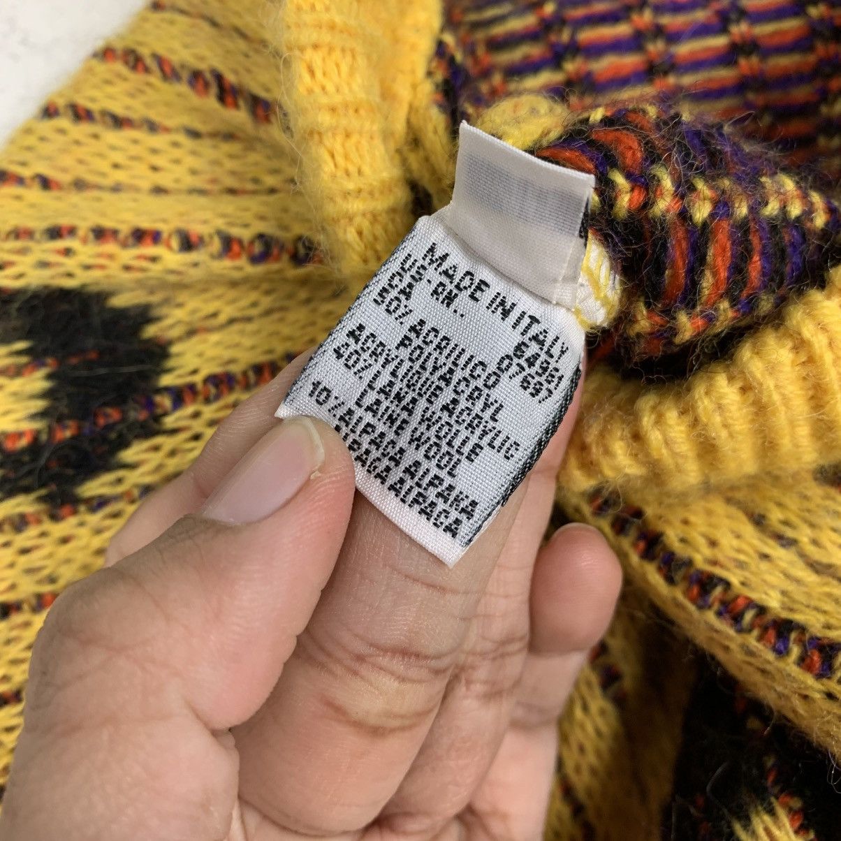 Benetton Vintage 80s Benetton Full Print Knitwear Sweater Size US M / EU 48-50 / 2 - 12 Thumbnail