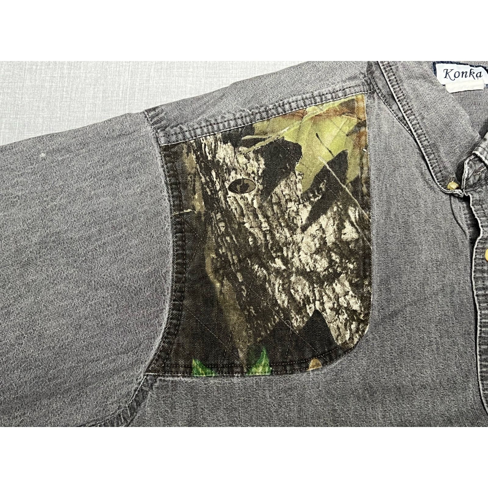 Vintage Vintage Konka Shooting Camo Patch Short Sleeve Button Down Size US XL / EU 56 / 4 - 4 Thumbnail