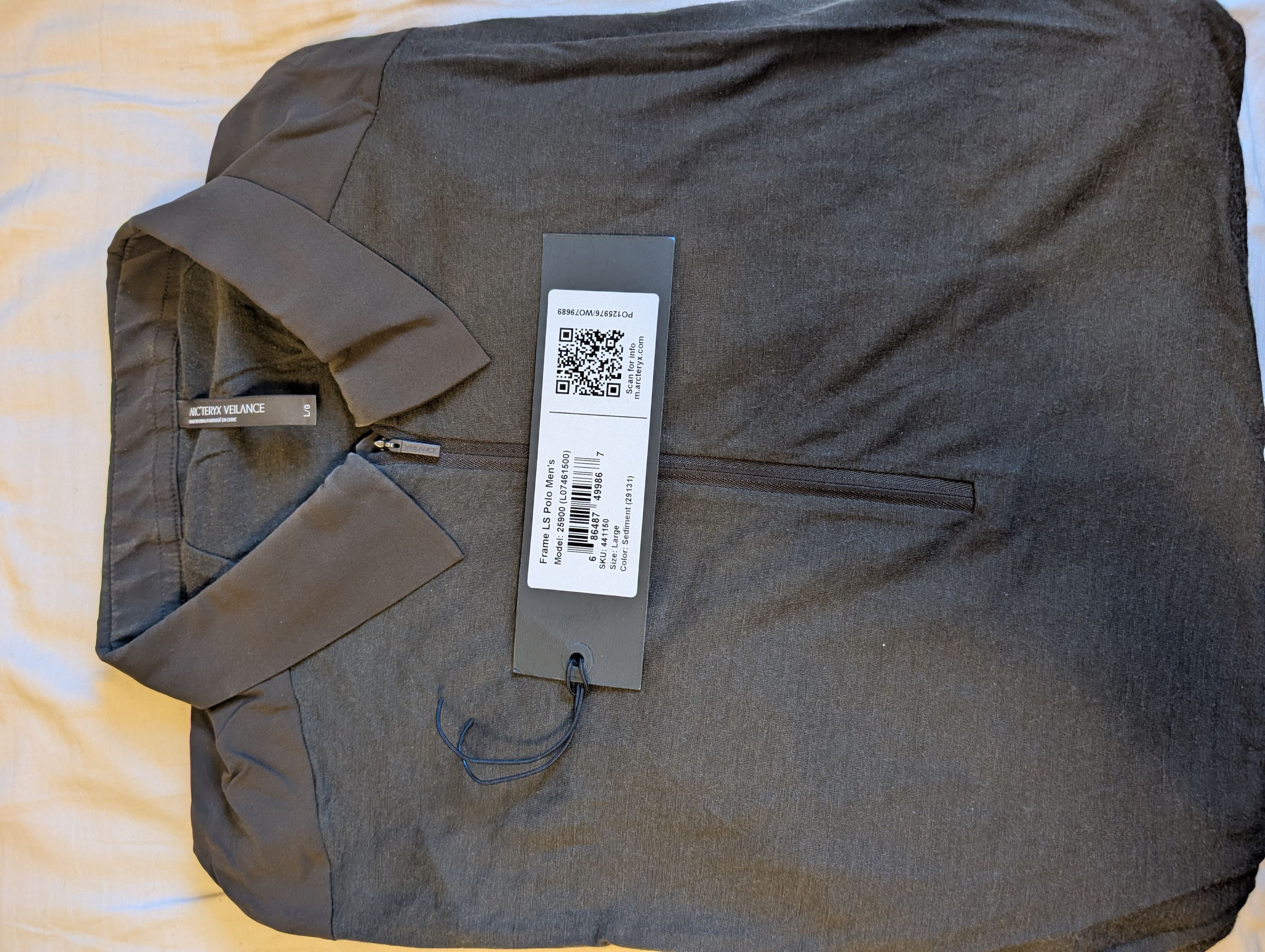 Veilance Arc'teryx Veilance Frame LS Polo, Sediment Size US L / EU 52-54 / 3 - 4 Thumbnail