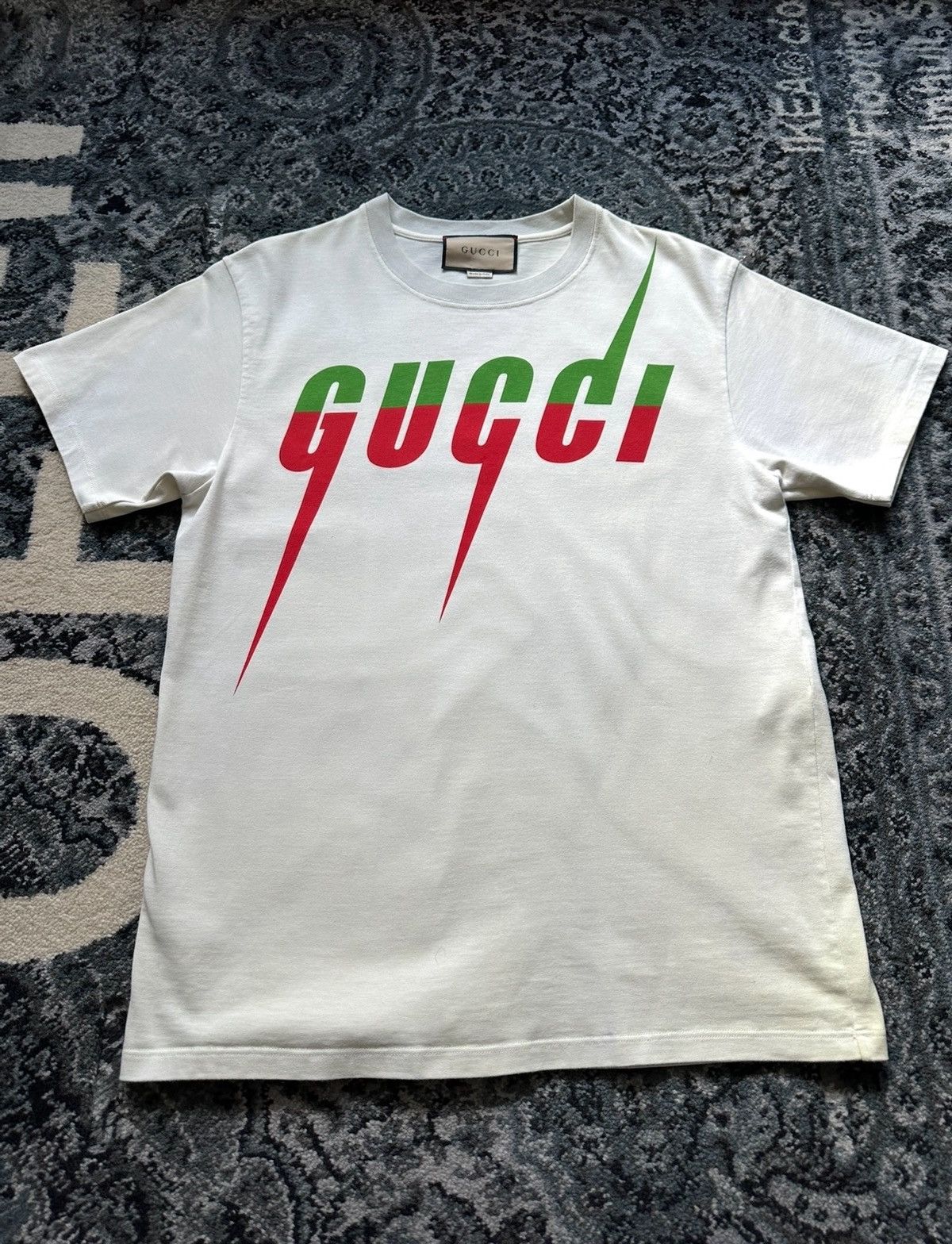 Gucci Gucci Blade T-shirt White Size US L / EU 52-54 / 3 - 1 Thumbnail