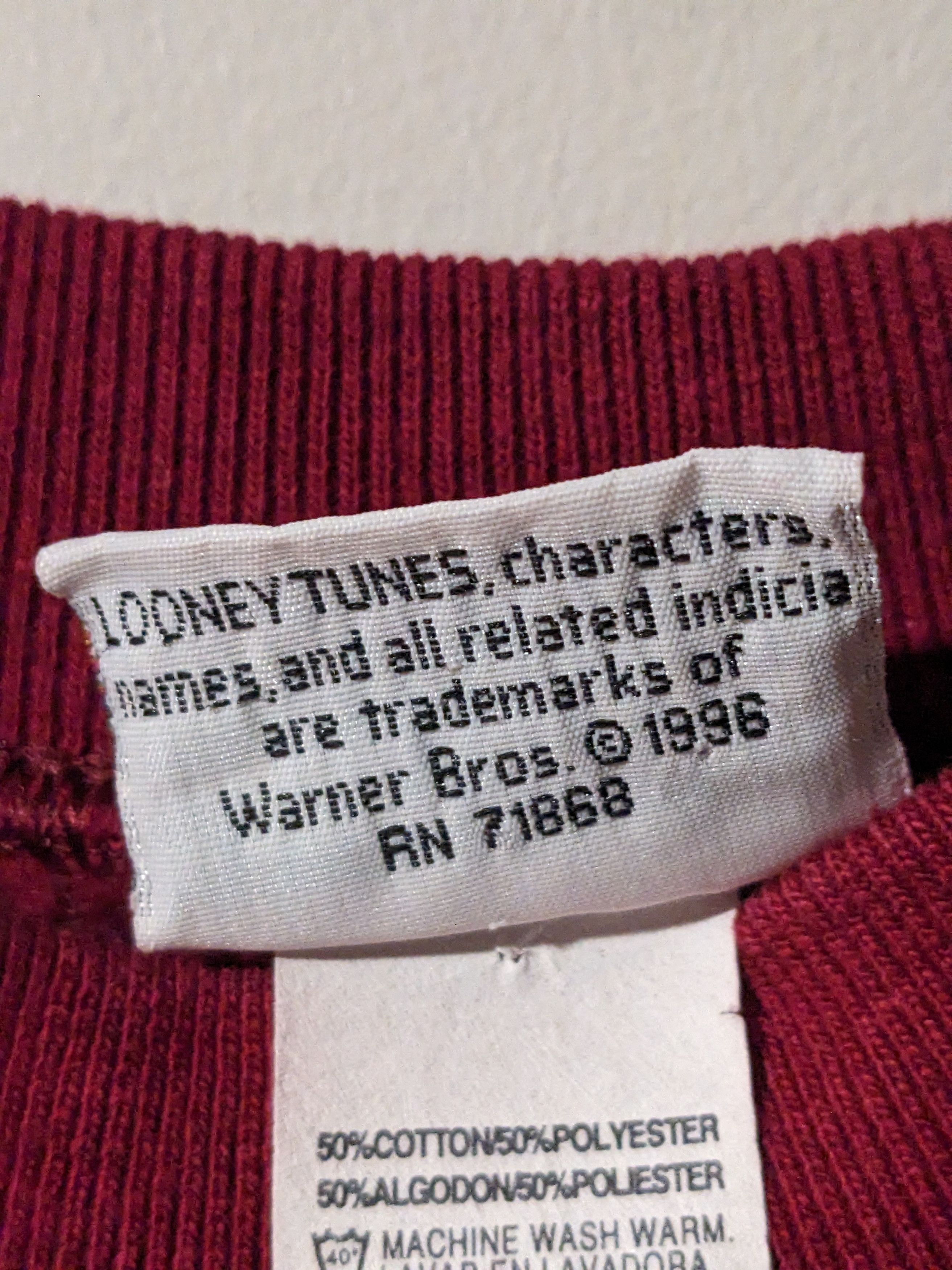 Cartoon Network × Vintage Vintage 1996 Tweety Bird Looney Tunes Red Large Sweatshirt Size US L / EU 52-54 / 3 - 4 Thumbnail