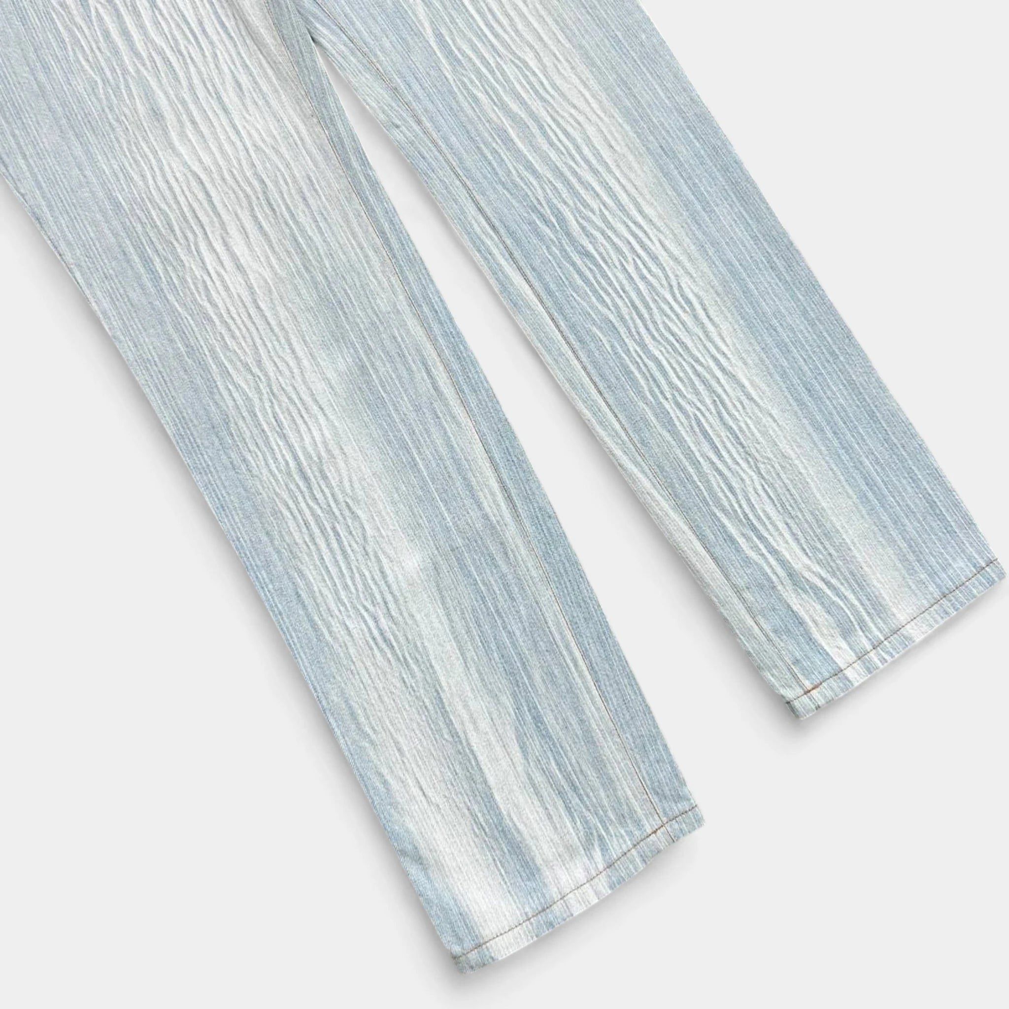 Just Cavalli Just Cavalli Blue Wood Effect Pants Size US 32 / EU 48 - 3 Thumbnail