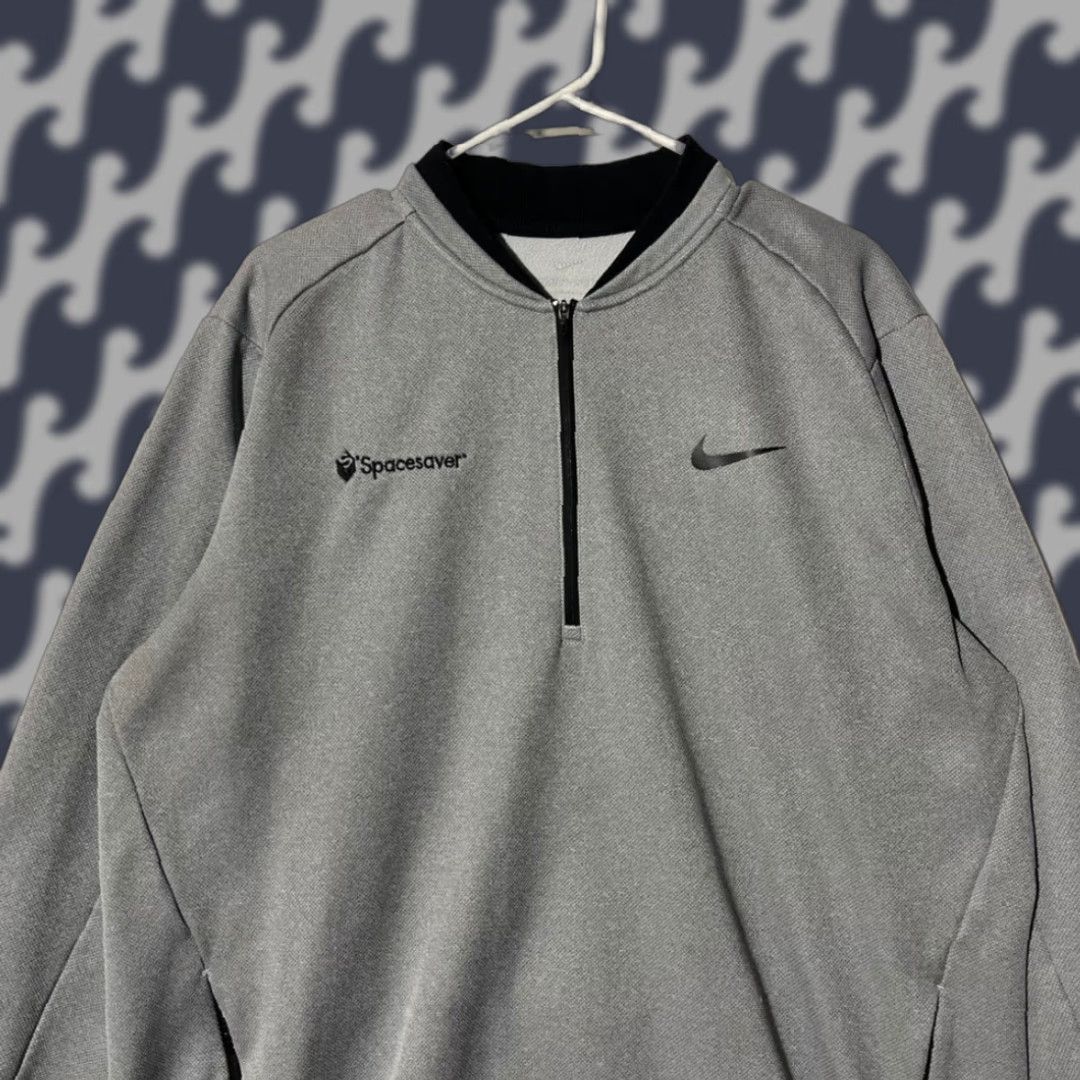 Nike Nike Mens Dri-Fit Pullover 1/4 Zip Sweatshirt Gray Spacesaver Fleece XL M71 Size US XL / EU 56 / 4 - 1 Thumbnail