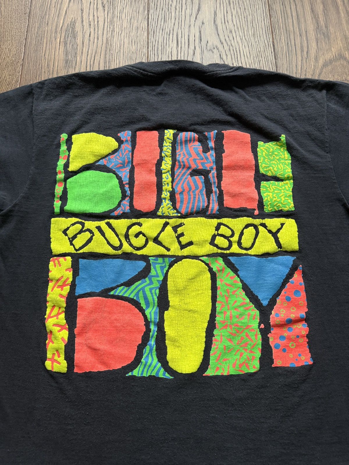 Vintage Vintage 90s Bugle Boy Surfwear Puff Print Graphic Tee Size US S / EU 44-46 / 1 - 5 Thumbnail
