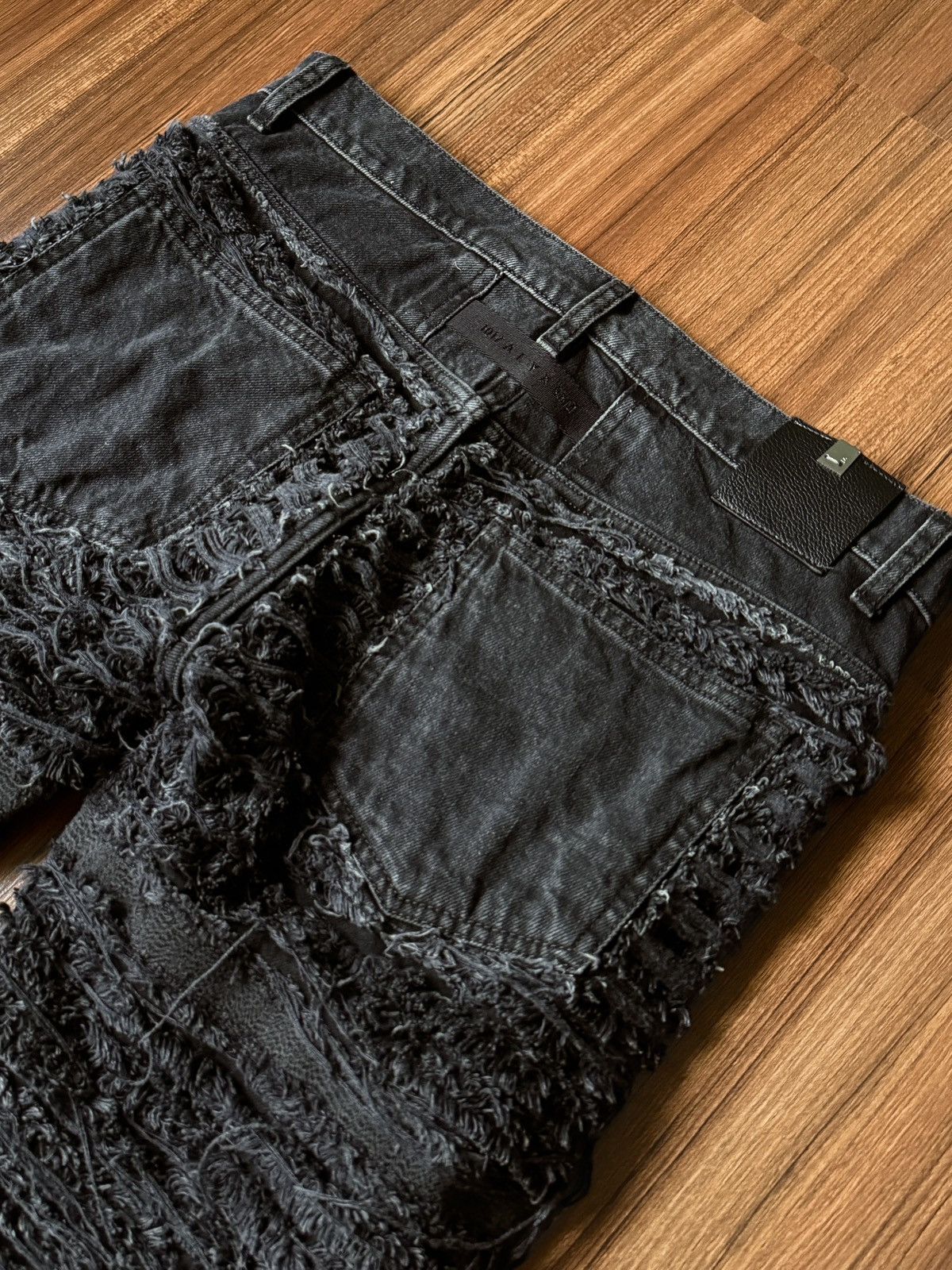 1017 ALYX 9SM × Blackmeans 1017 Alyx 9SM Blackmeans Distressed Jeans (2024) Black Size US 30 / EU 46 - 12 Thumbnail