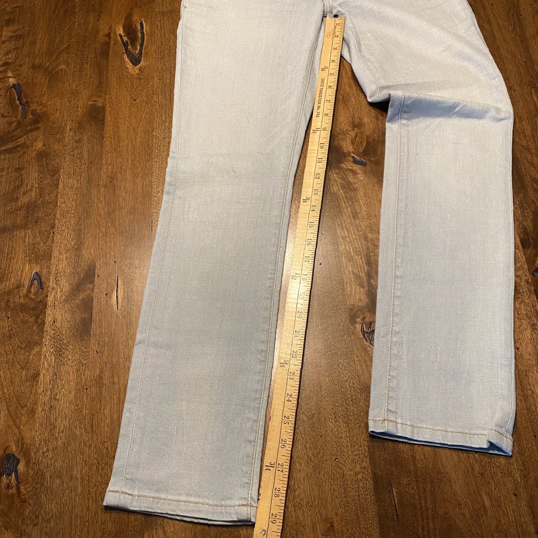 Vintage VINTAGE Pilcro & The Letterpress Jeans Stet Women 32x29 Light Blue Washed Jeans Women 32 STET Womens Size 24" / US 00 / IT 34 - 6 Thumbnail