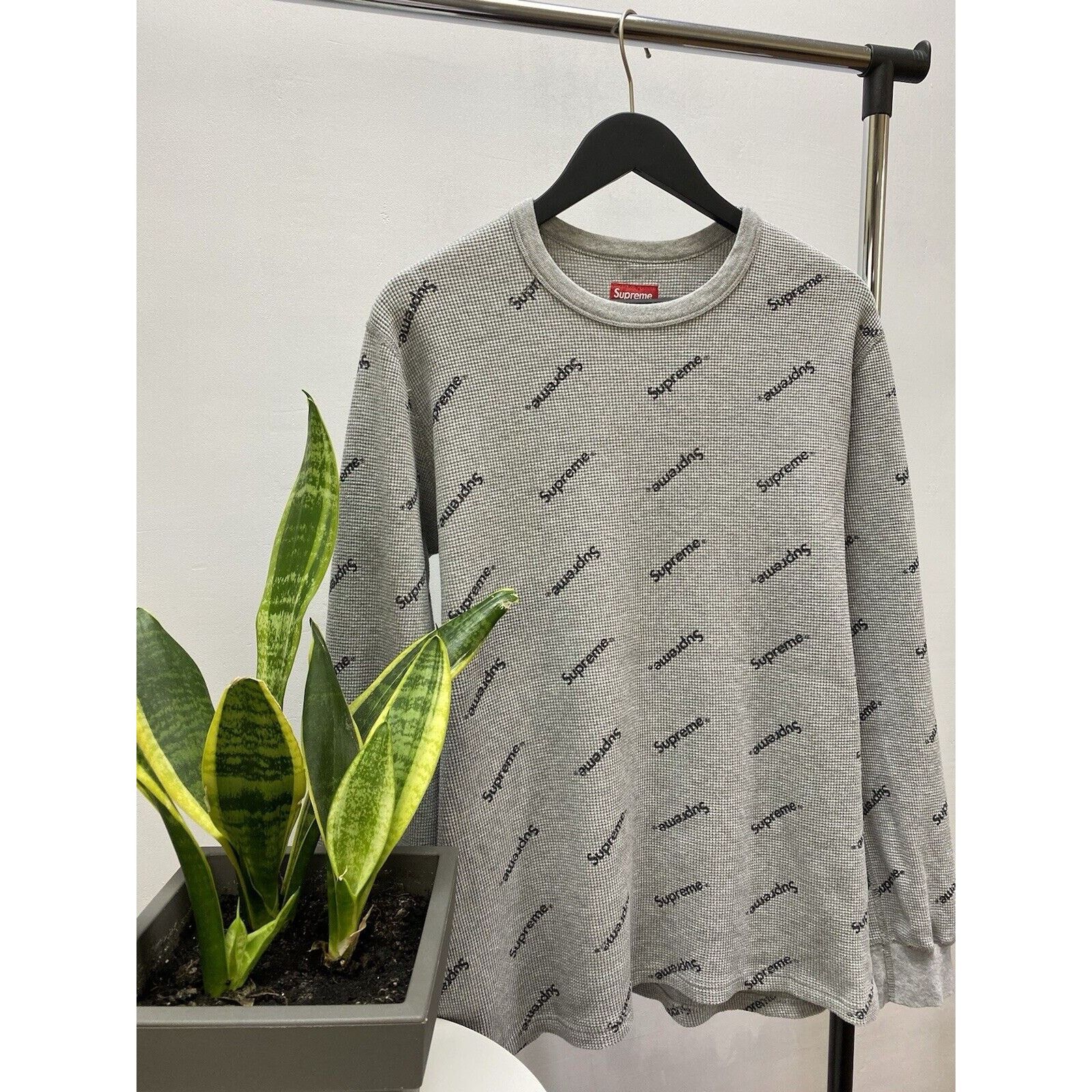 Supreme Supreme Waffle Thermal Logo’s Grey Monogram Size L Men SB Size US L / EU 52-54 / 3 - 2 Thumbnail