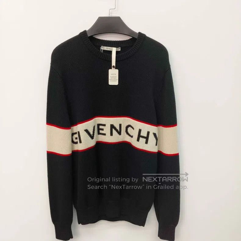 Givenchy Givenchy Black Striped Letter Logo Wool Clothing Size L Size US L / EU 52-54 / 3 - 1 Thumbnail