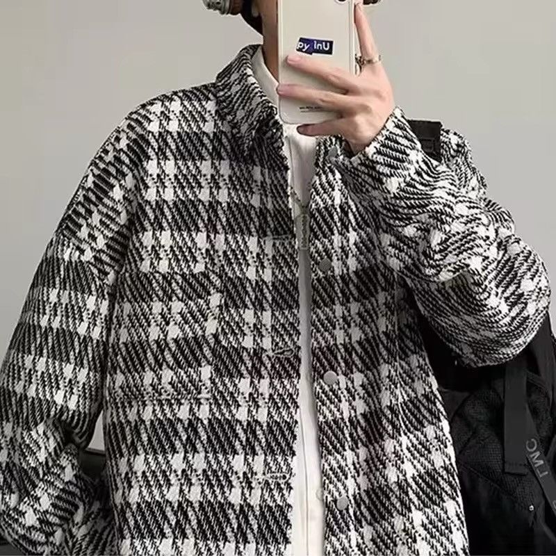 Vintage Plaid Printed Long Sleeve Buttoned