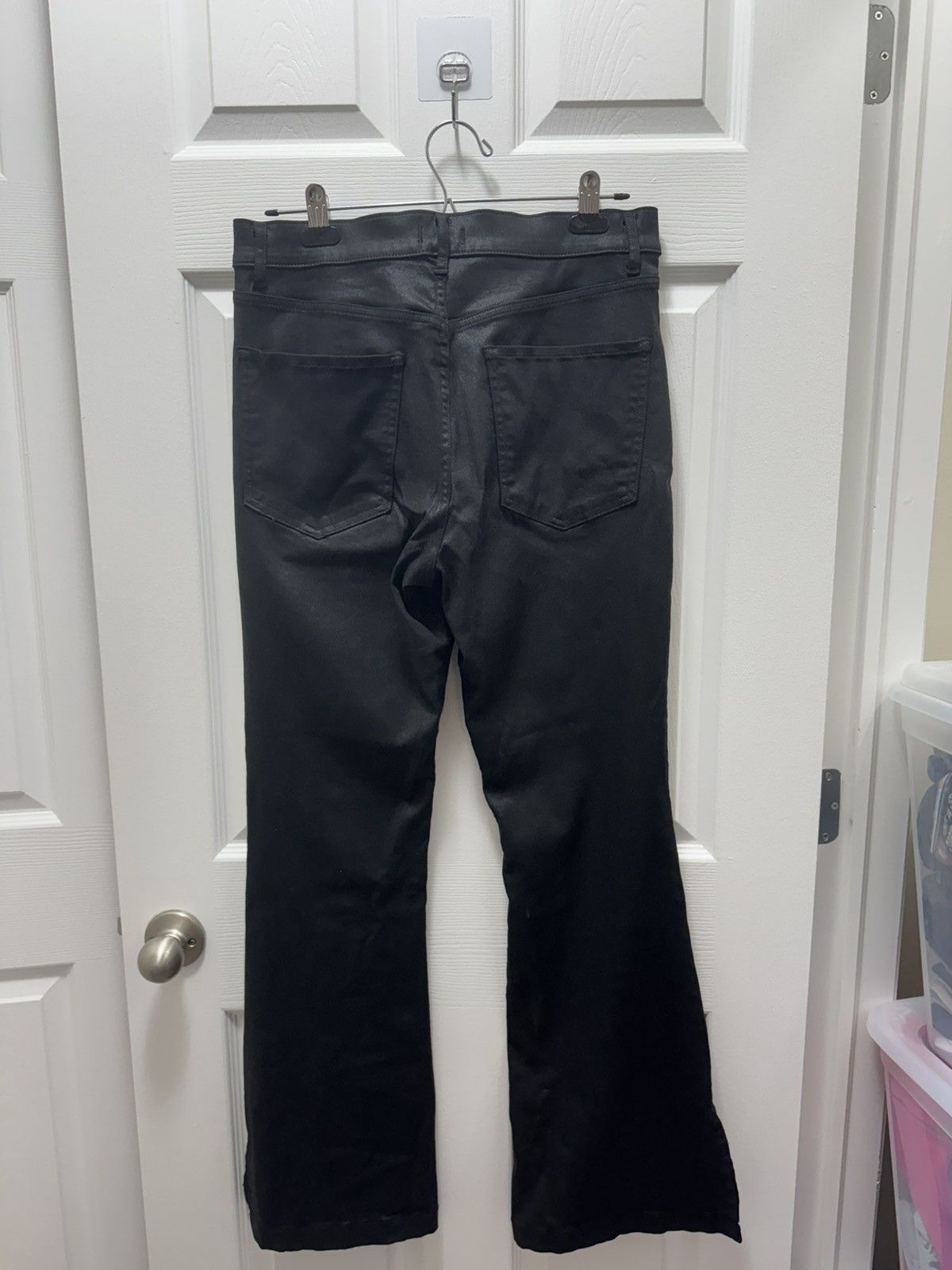 Express Express Black Wax Waxed Denim Jeans Pants Avant Garde Goth Size US 32 / EU 48 - 6 Thumbnail