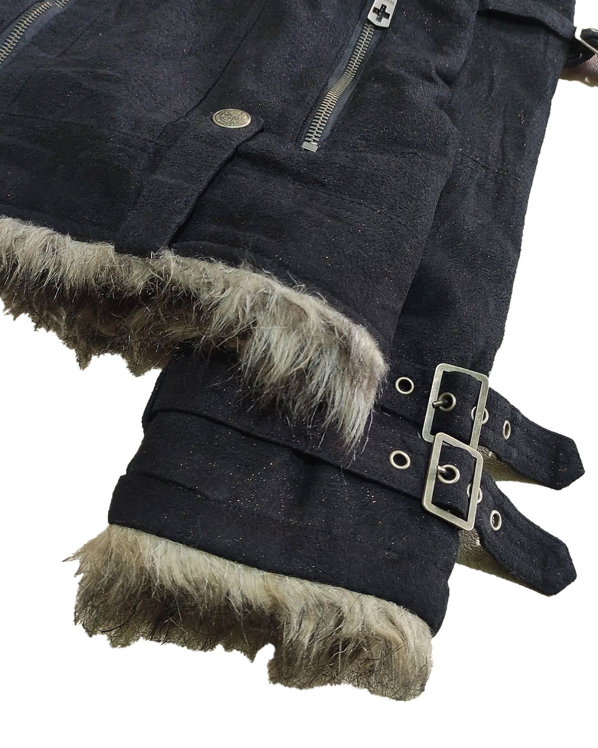 Le Grande Bleu (L.G.B.) Bernings Sho Faux Fur Biker Jacket — 2000s Bondage Size US L / EU 52-54 / 3 - 9 Thumbnail