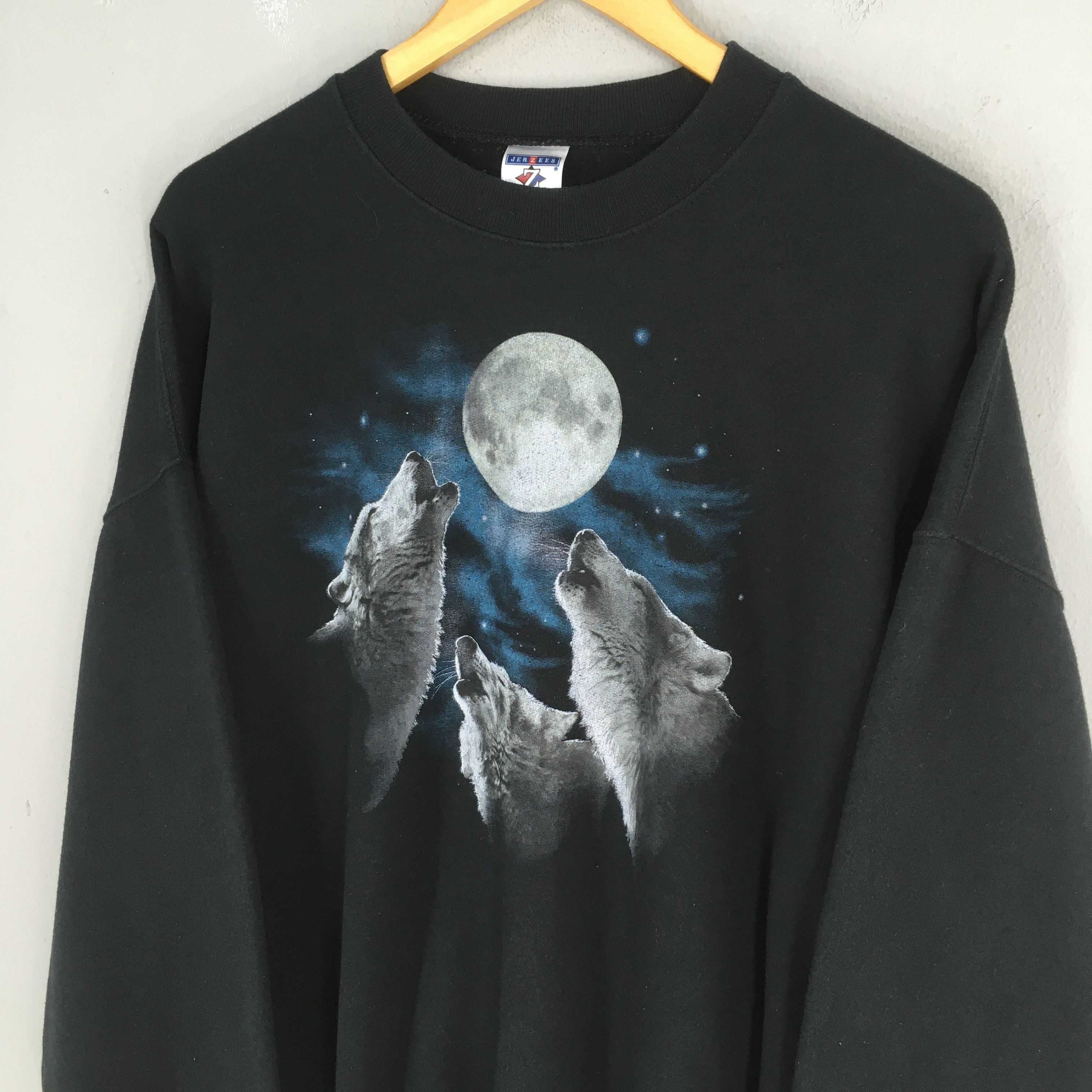Habitat Vintage 90s The Wolf Wildlife Graphic Sweatshirt XLarge Size US XL / EU 56 / 4 - 3 Thumbnail