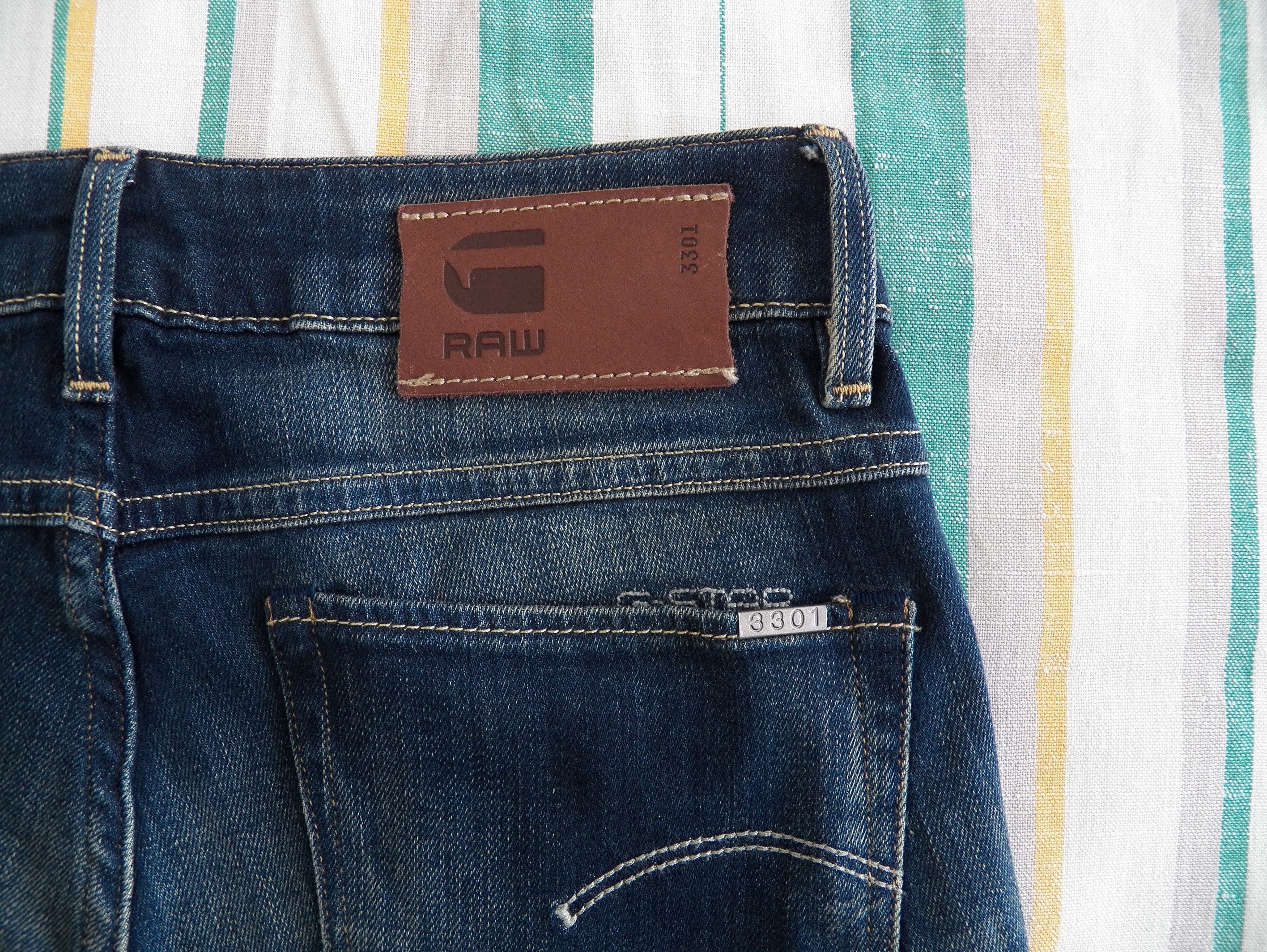 G-Star G-Star RAW 3301 Straight Wmn Jeans W24 L30 Blue Medium Aged Size 24" / US 00 / IT 34 - 6 Thumbnail
