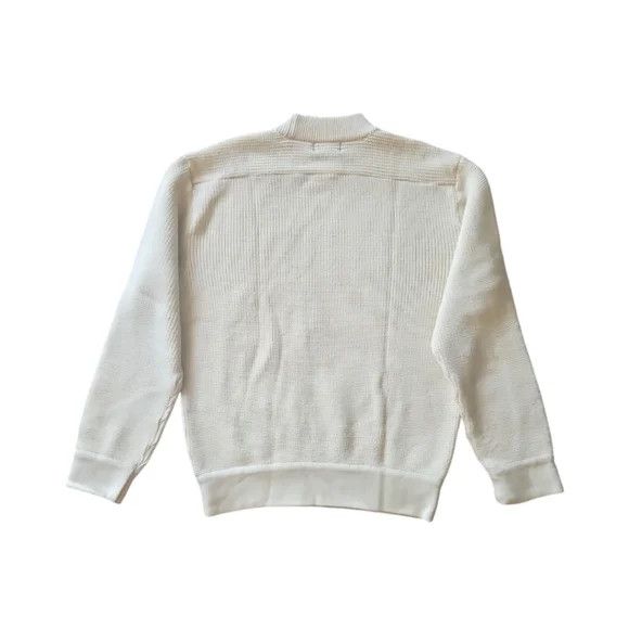 Comme des Garcons Homme Plus White Wool Pullover Sweater Size US L / EU 52-54 / 3 - 2 Thumbnail