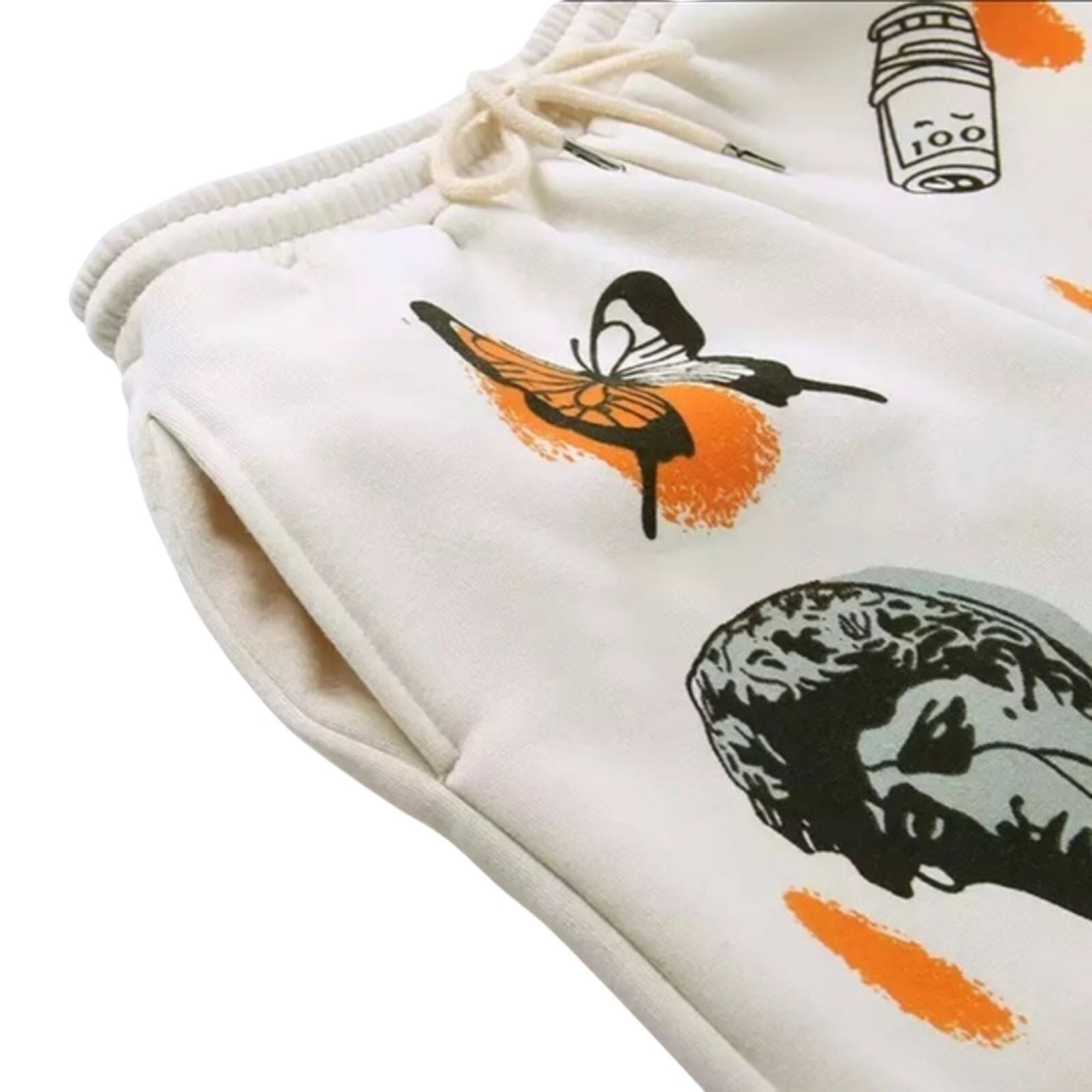 NBDN Nobrandedon Butterfly Skull Printed Sweatpants | Size M Size 30" / US 8 / IT 44 - 3 Thumbnail