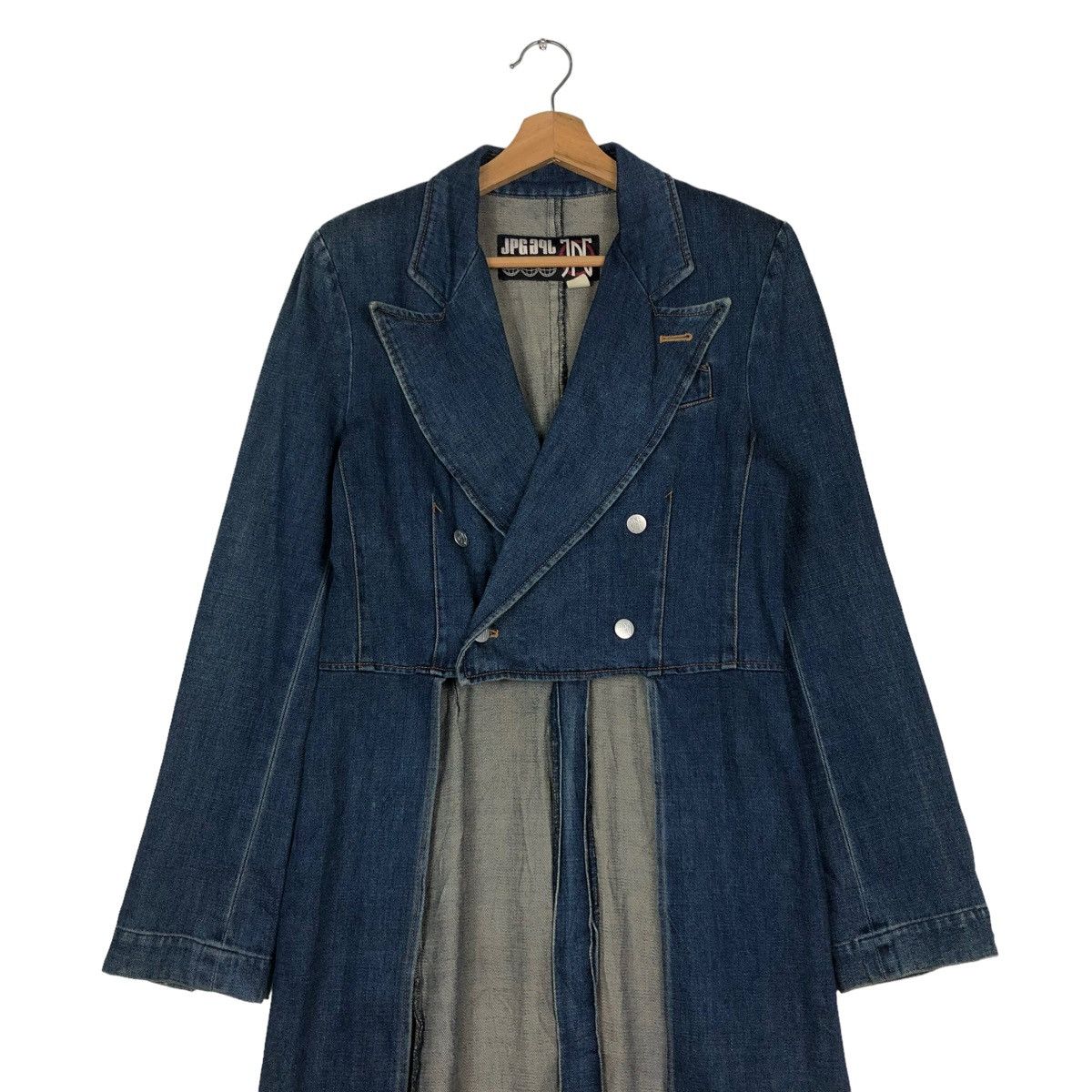 Jean Paul Gaultier 🔥VINTAGE JEAN PAUL GAULTIER LONG DENIM JACKET Size S / US 4 / IT 40 - 9 Thumbnail